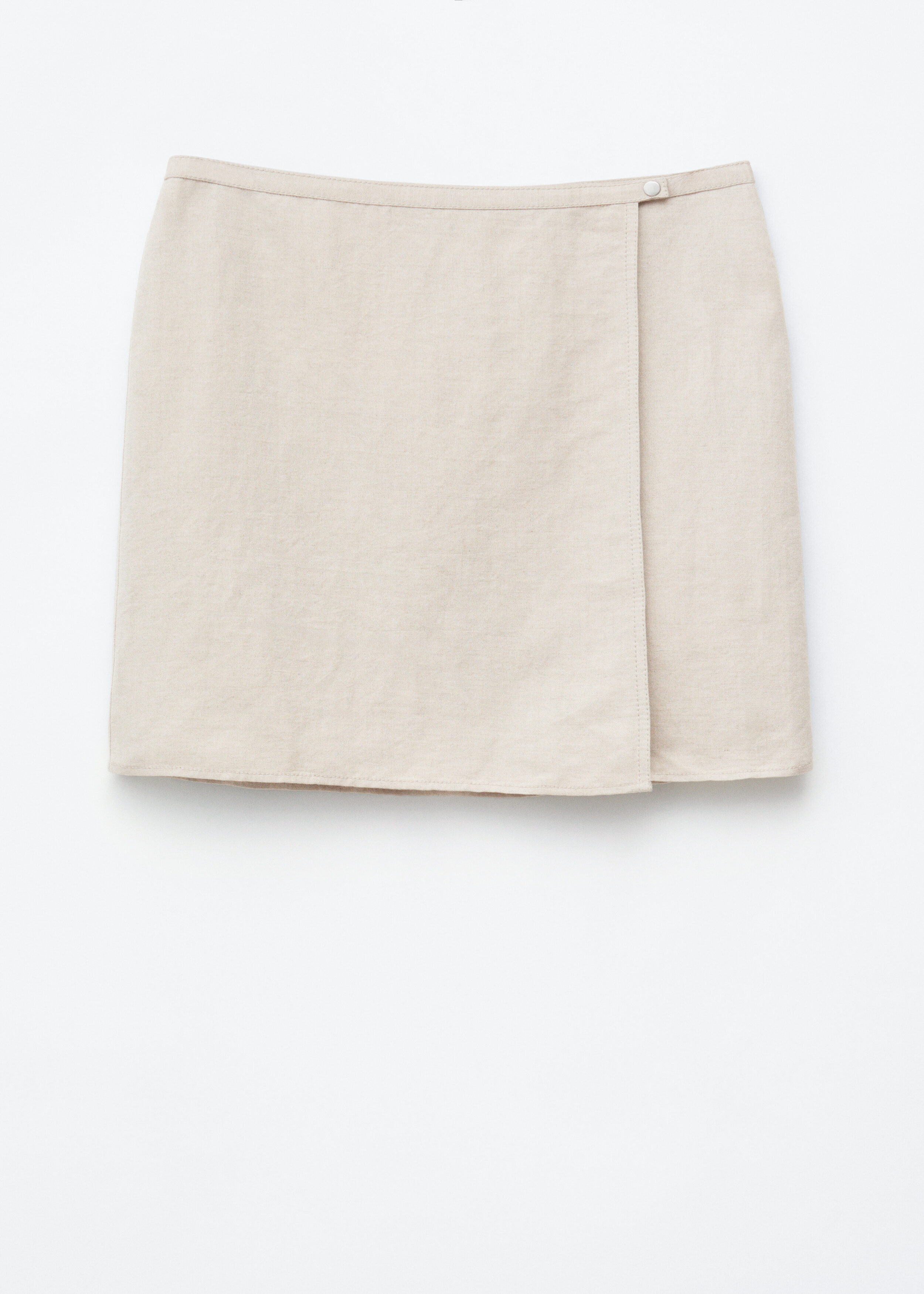 Linen-Blend Mini Skirt