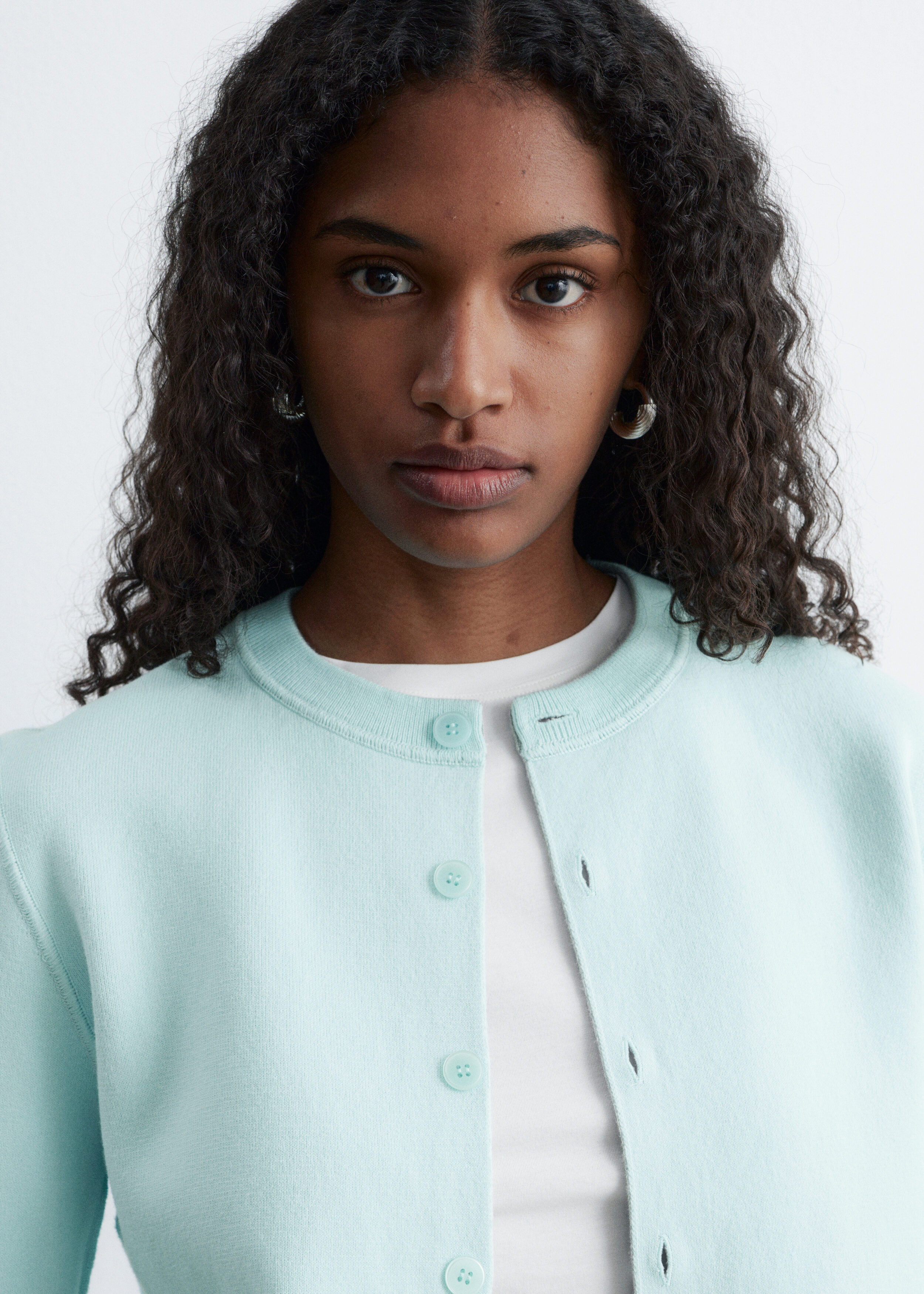 Cropped Reversible Cardigan - Grey/Turquoise - & Other Stories NO