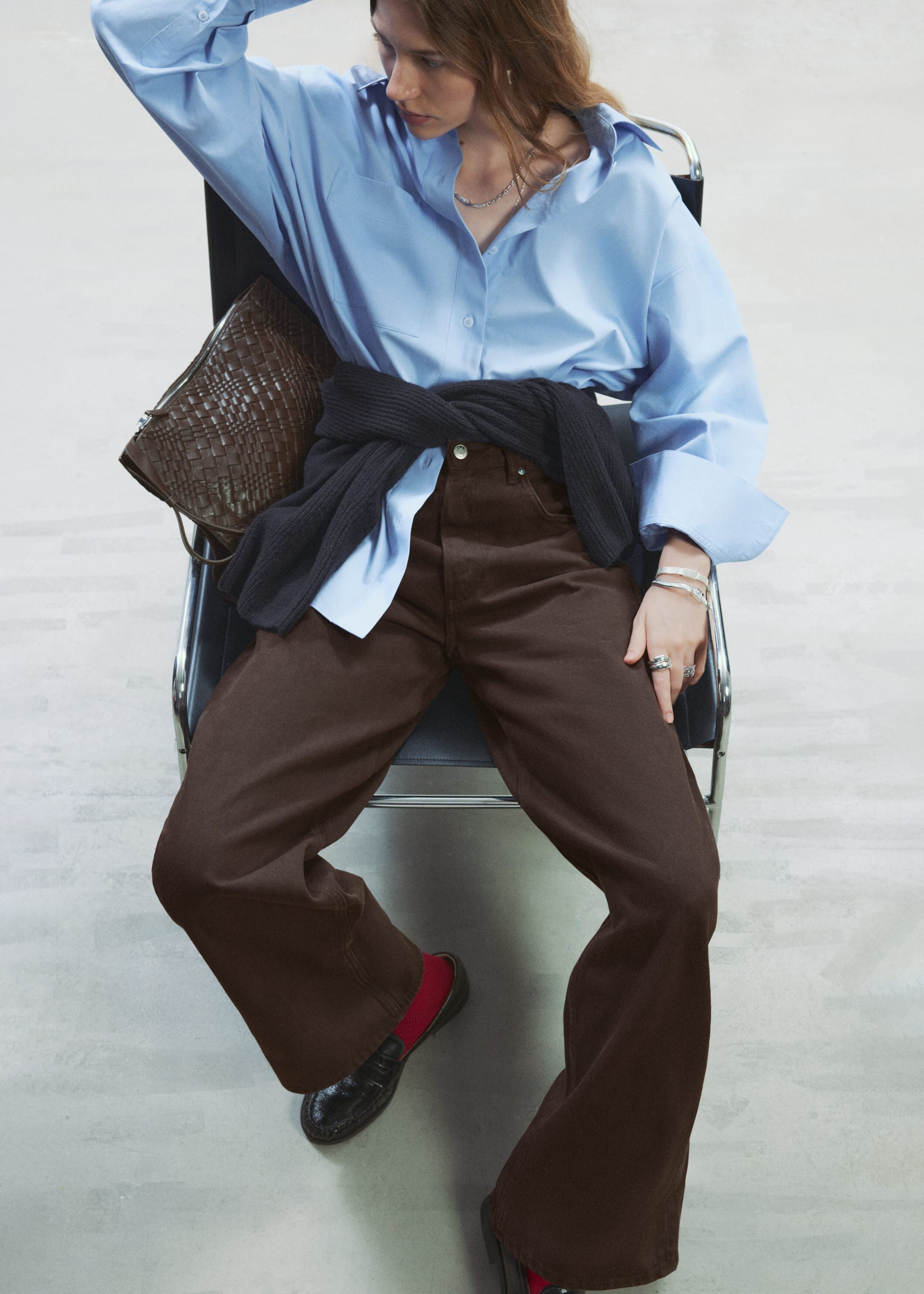 Image of Barrel-Leg Jeans