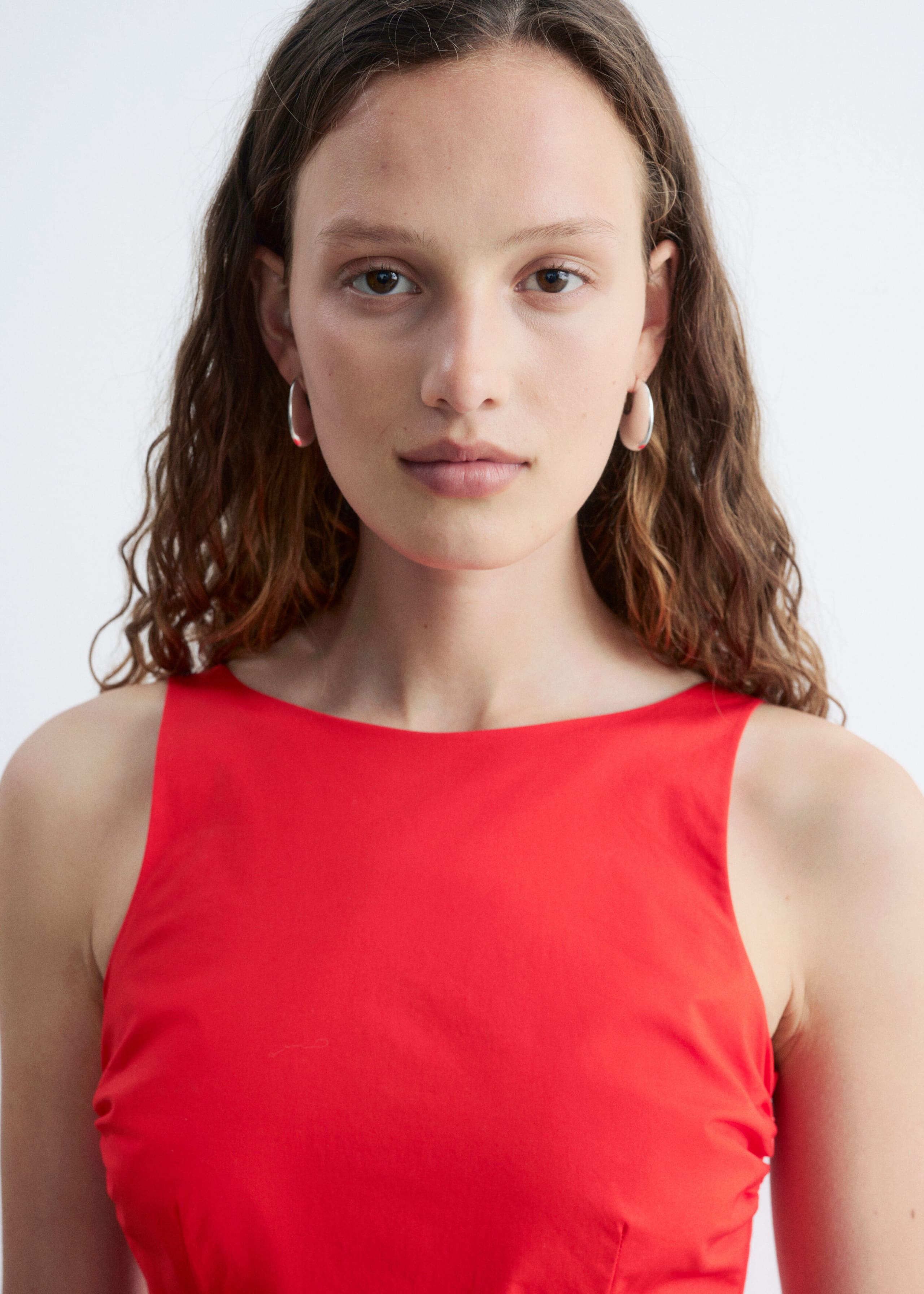 Midikleid mit Bindedetail hinten - Rot - Stillleben