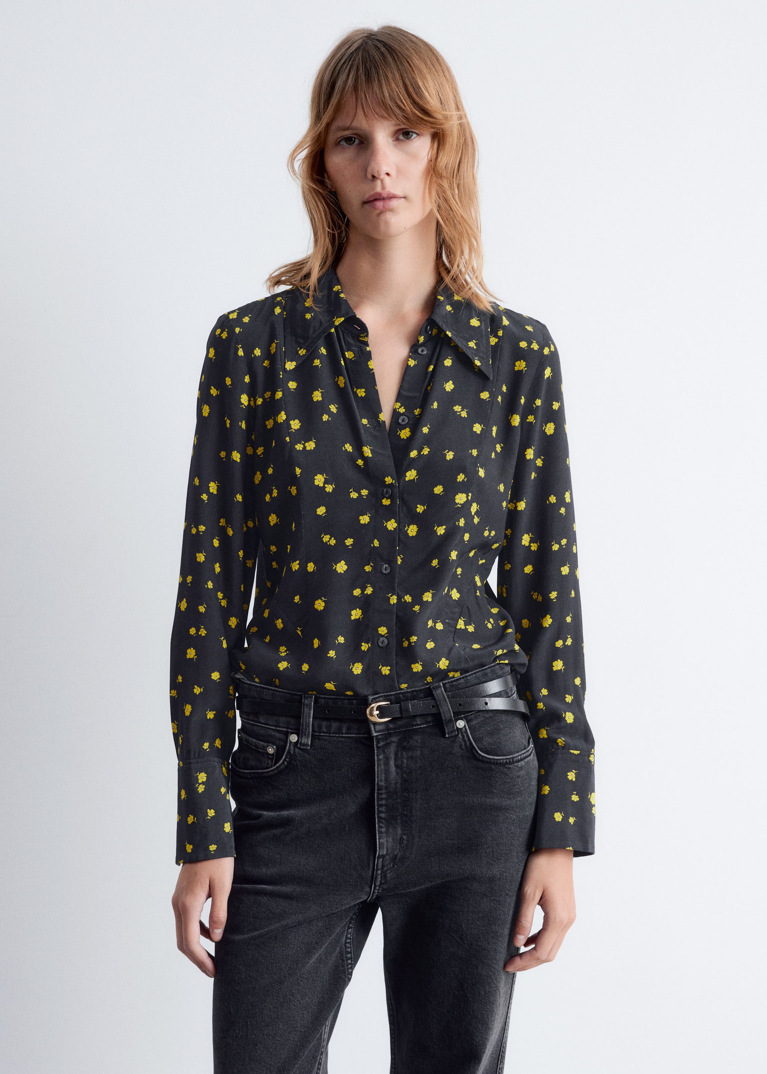 Image of Tapered Silk Shirt
