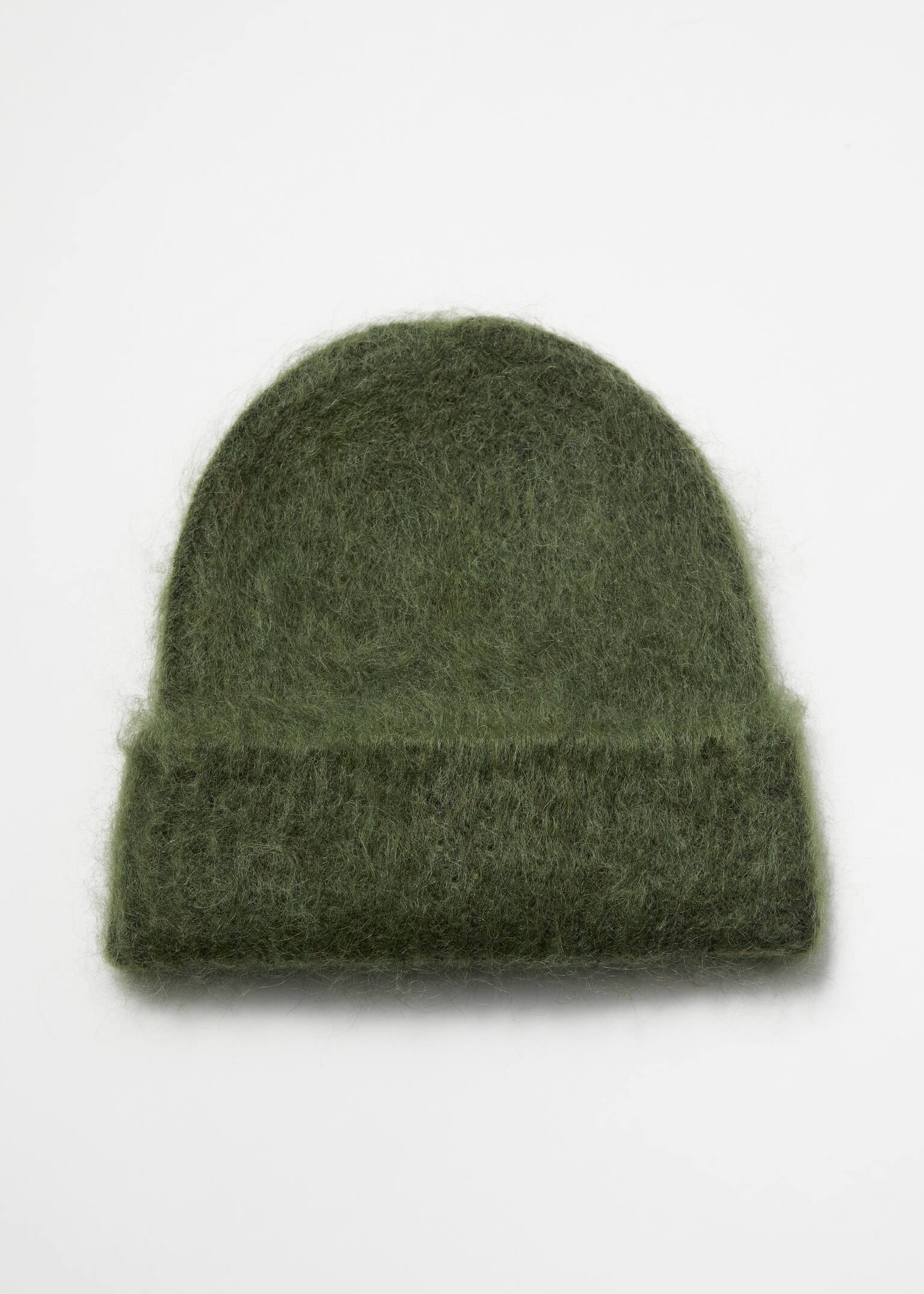 Brushed Mohair-Blend Beanie - Dark green/Mahogany/Grey/Ruby red/Tmavě modrá