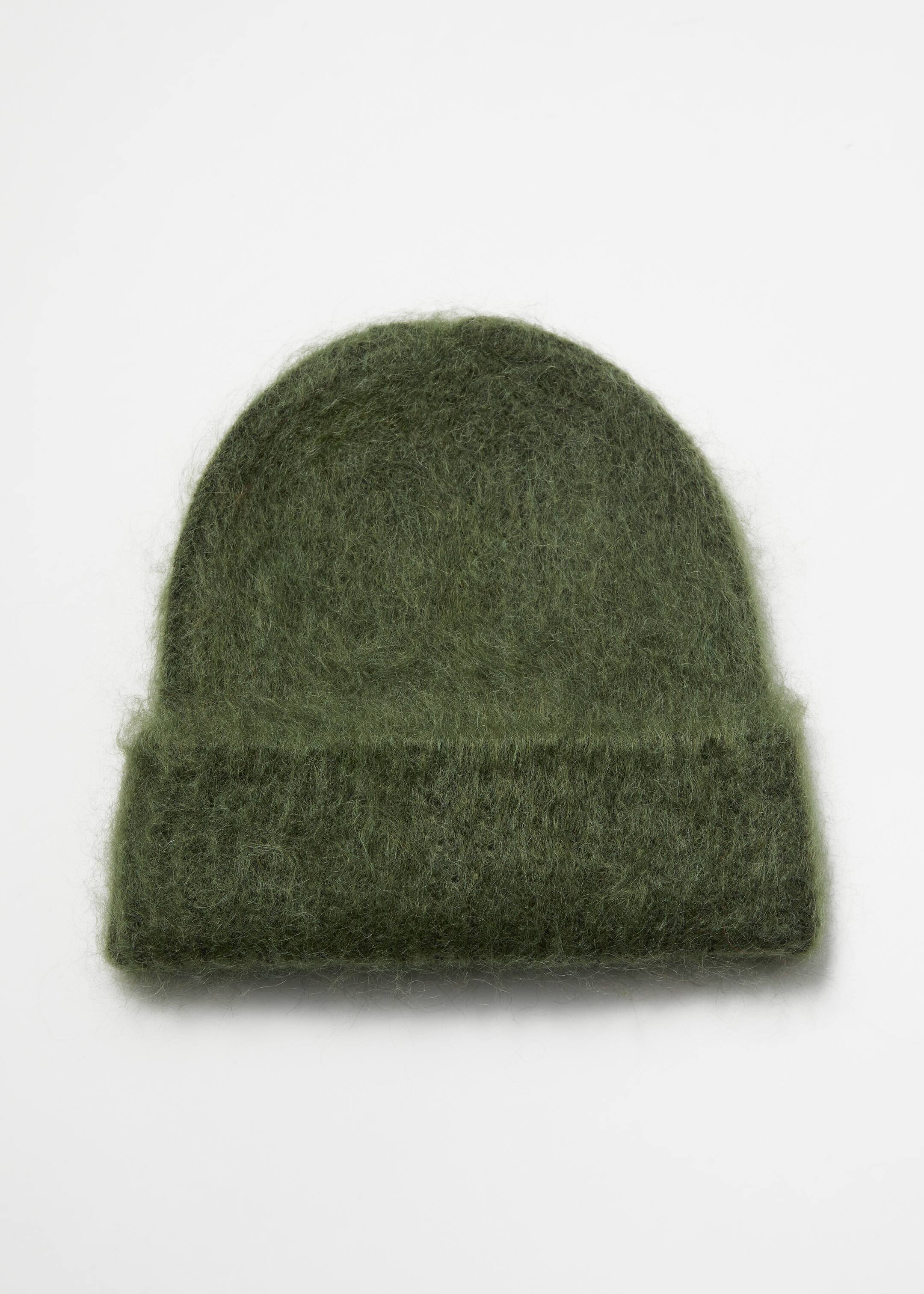 Ver imagen más grande: Gorro en mezcla de mohair cepillado - Verde oscuro - MUJER | H&M ES 1