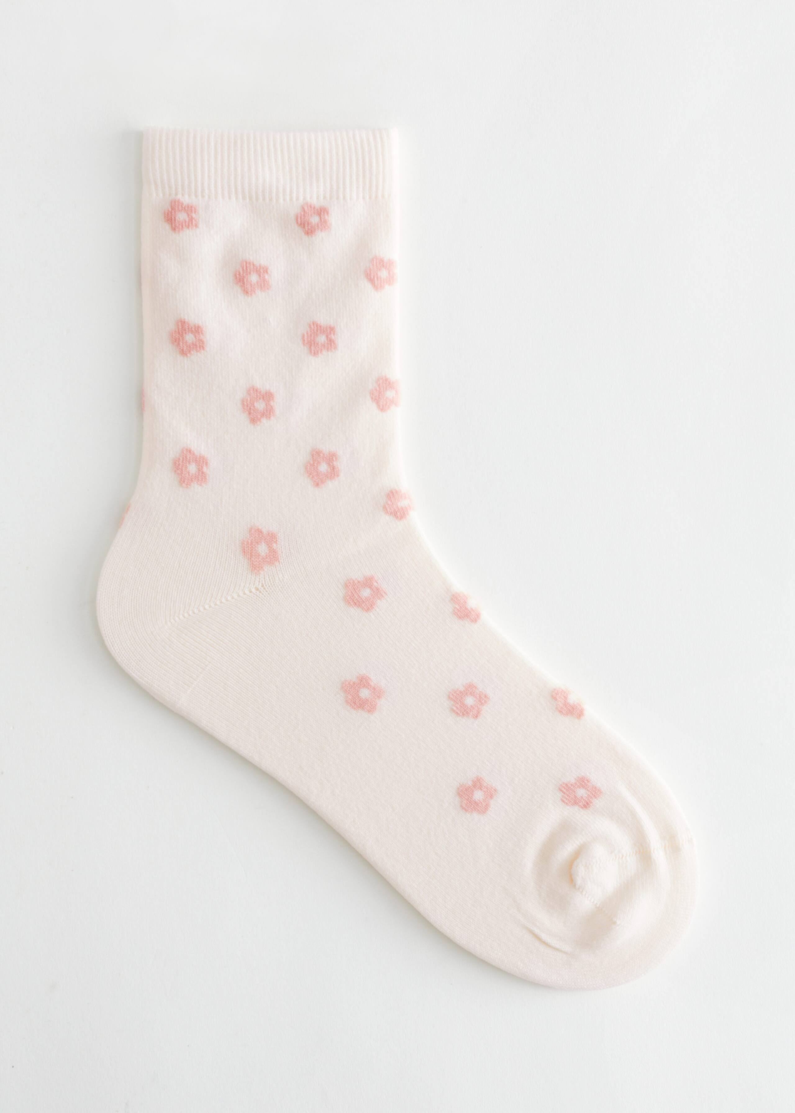 Floral Socks - White - Still Life