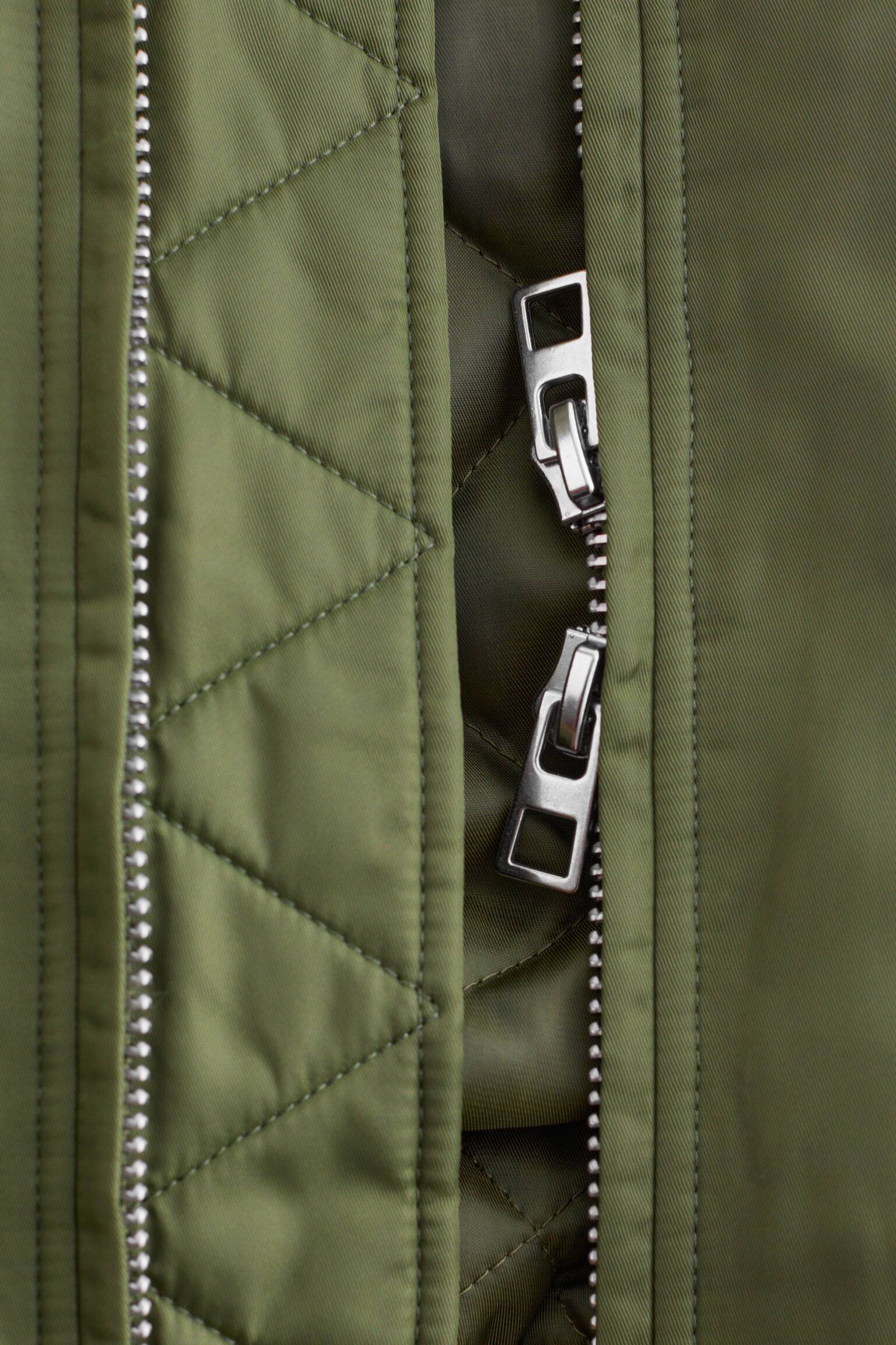 Скъсено бомбър яке-Каки зелено - 4