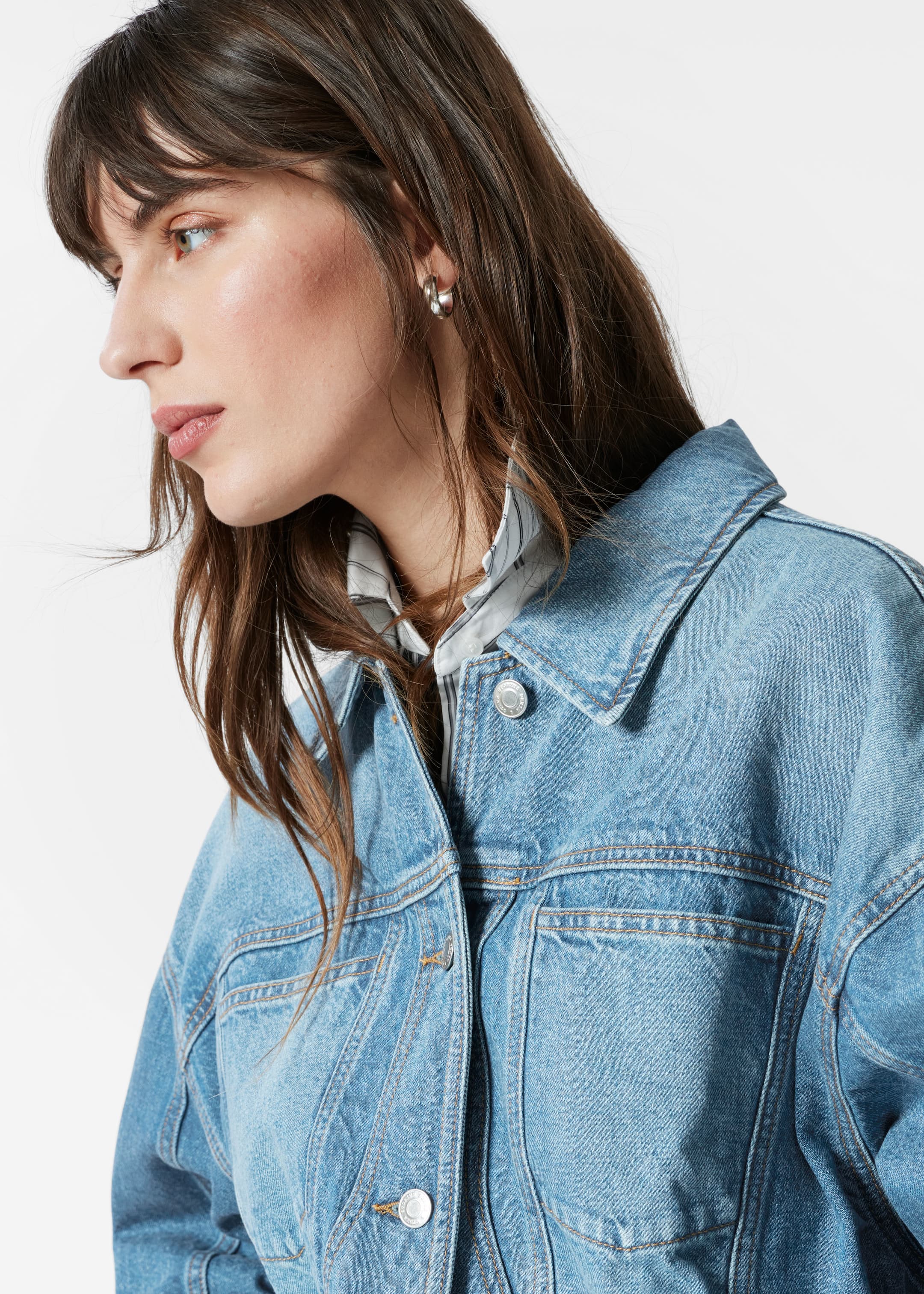Grösseres Bild ansehen: Kastenförmige Jeansjacke - Verwaschenes Blau - DAMEN | H&M CH 5