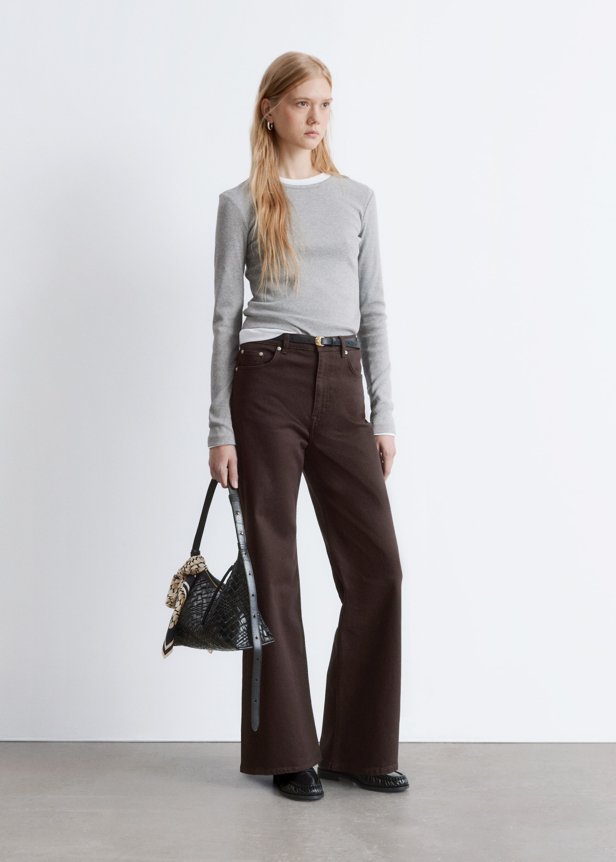 Nagyobb kép megtekintése: Széles szárú farmer - Sötétbarna - NŐI | H&M HU 1