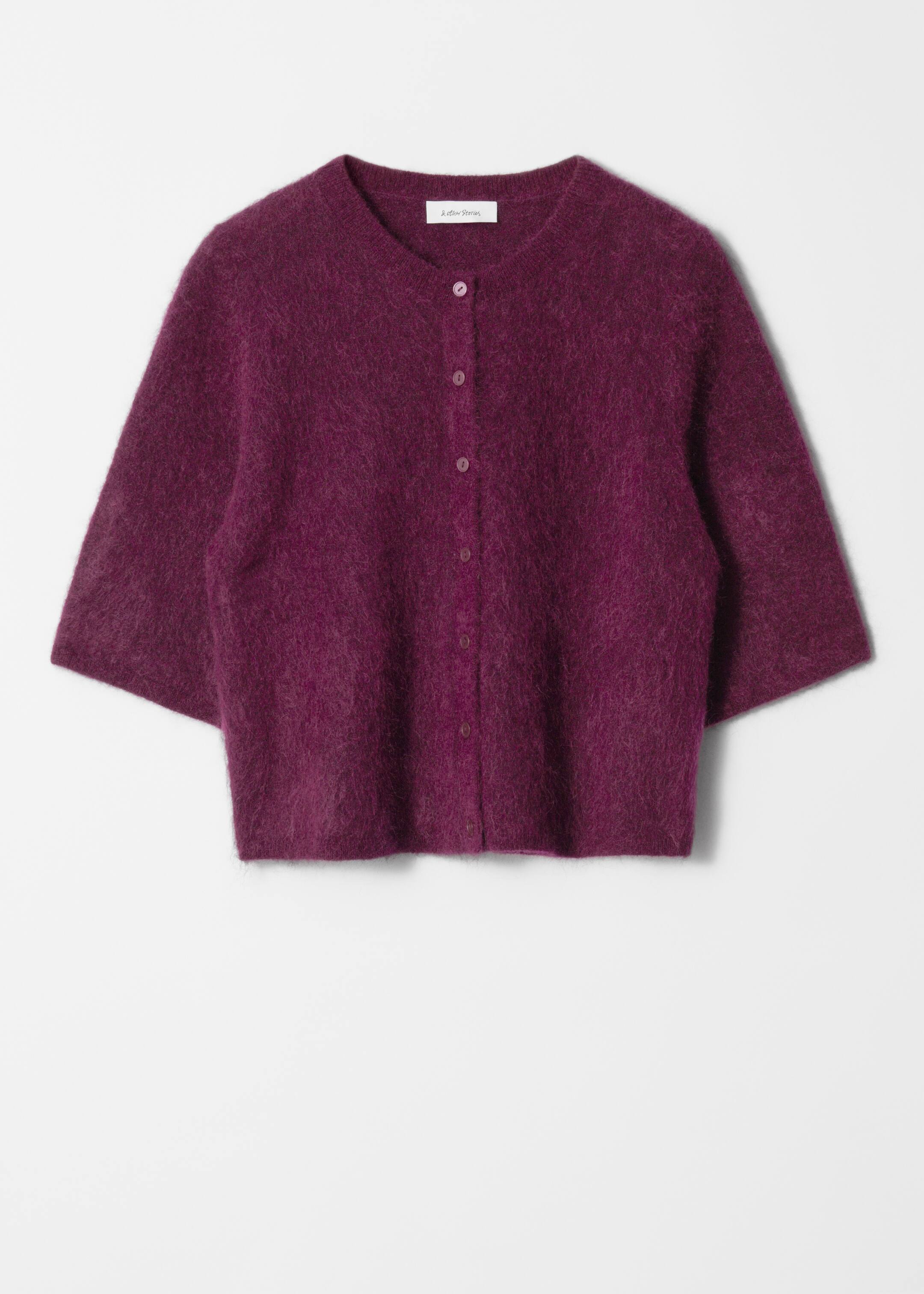 Grösseres Bild ansehen: Strickjacke aus Mohair-Mix - Weinrot - DAMEN | H&M CH 5