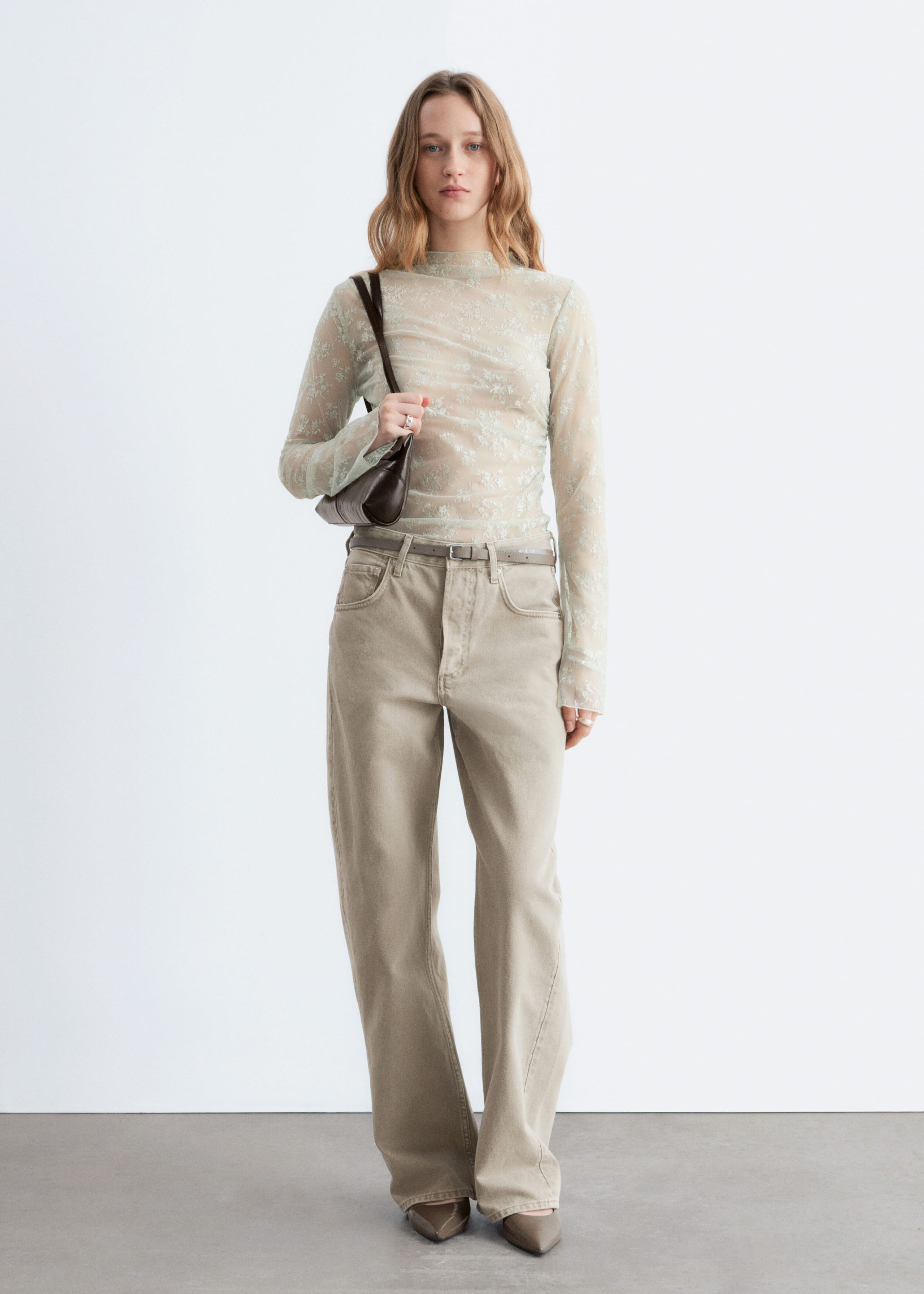 Image of Long-Sleeve Lace Top