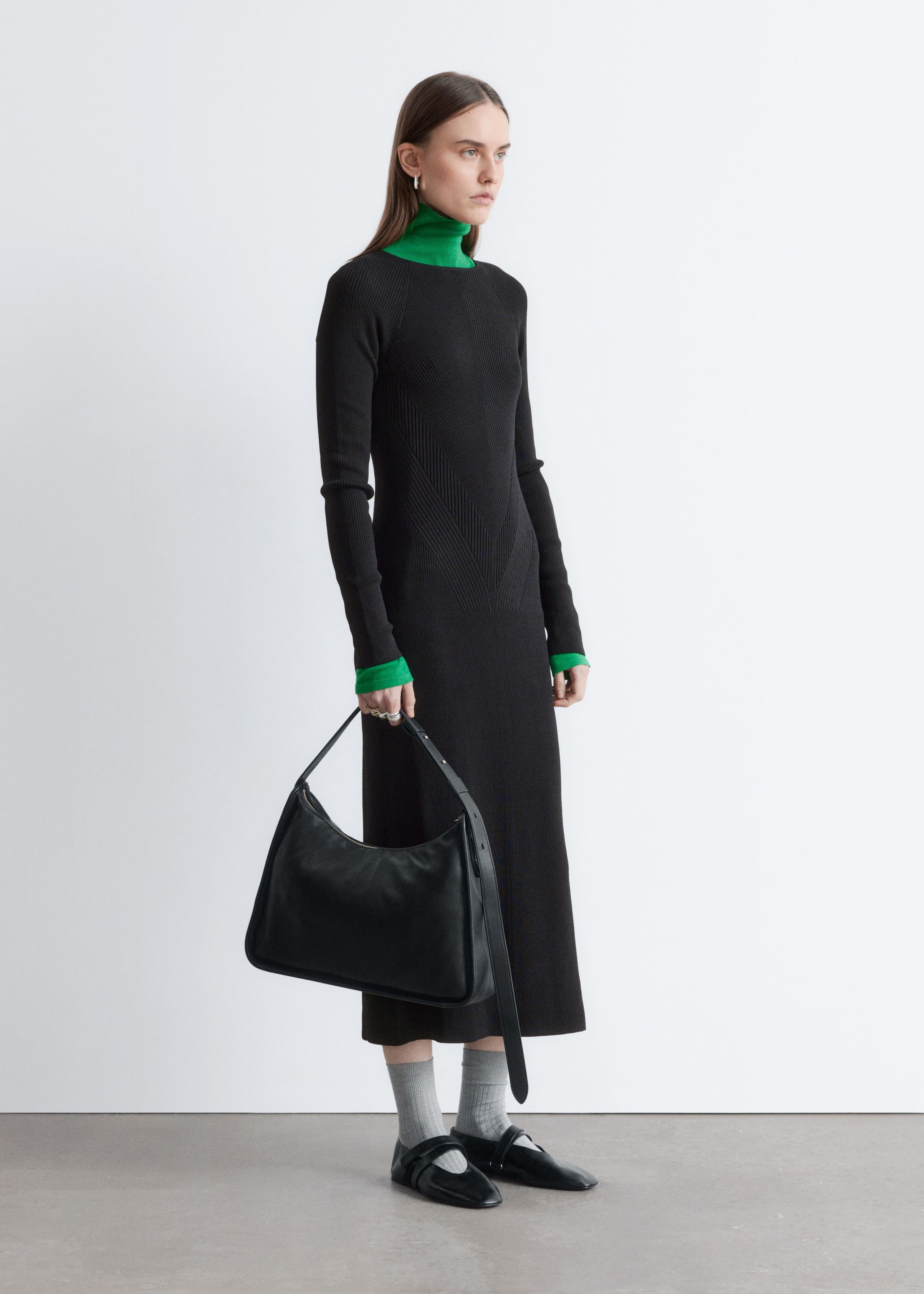 Image of Rib-Knit Maxi Dress