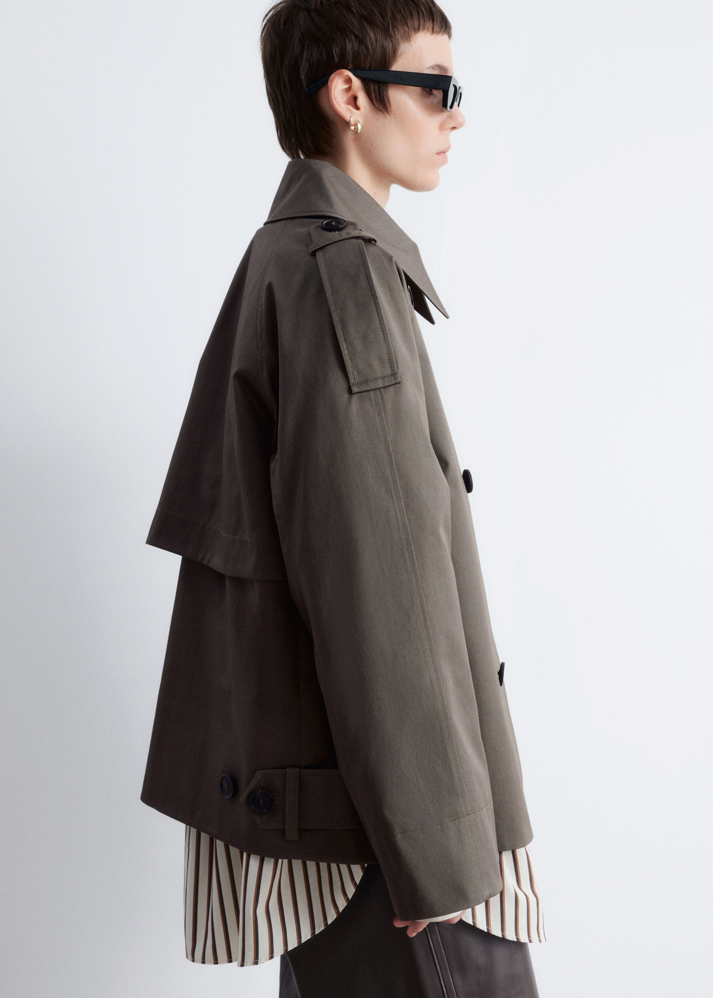 ジャケット・アウター gypsohila short trench coat gypsohila short trench coat
