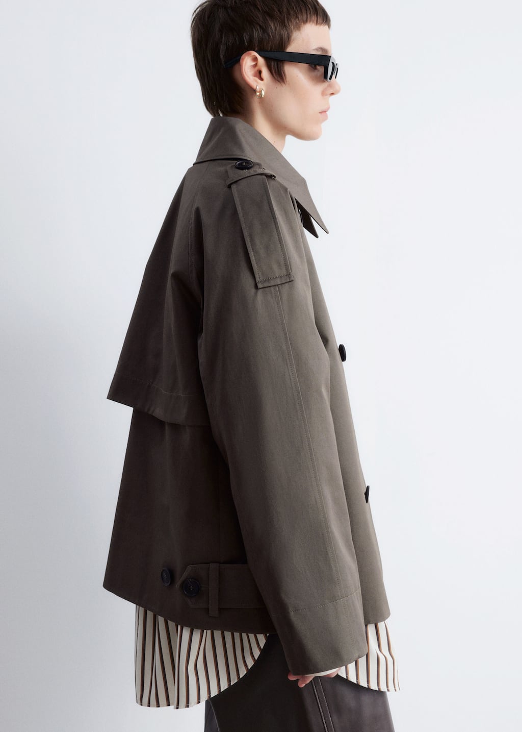 Image of Double-Breasted Trench Jacket
