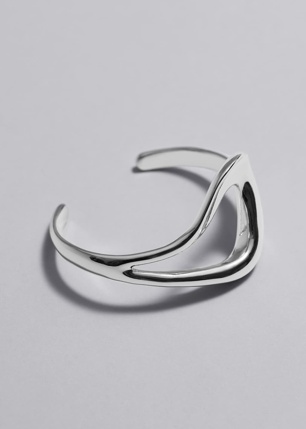 Pulsera fluida escultural - Silver - Bodegón