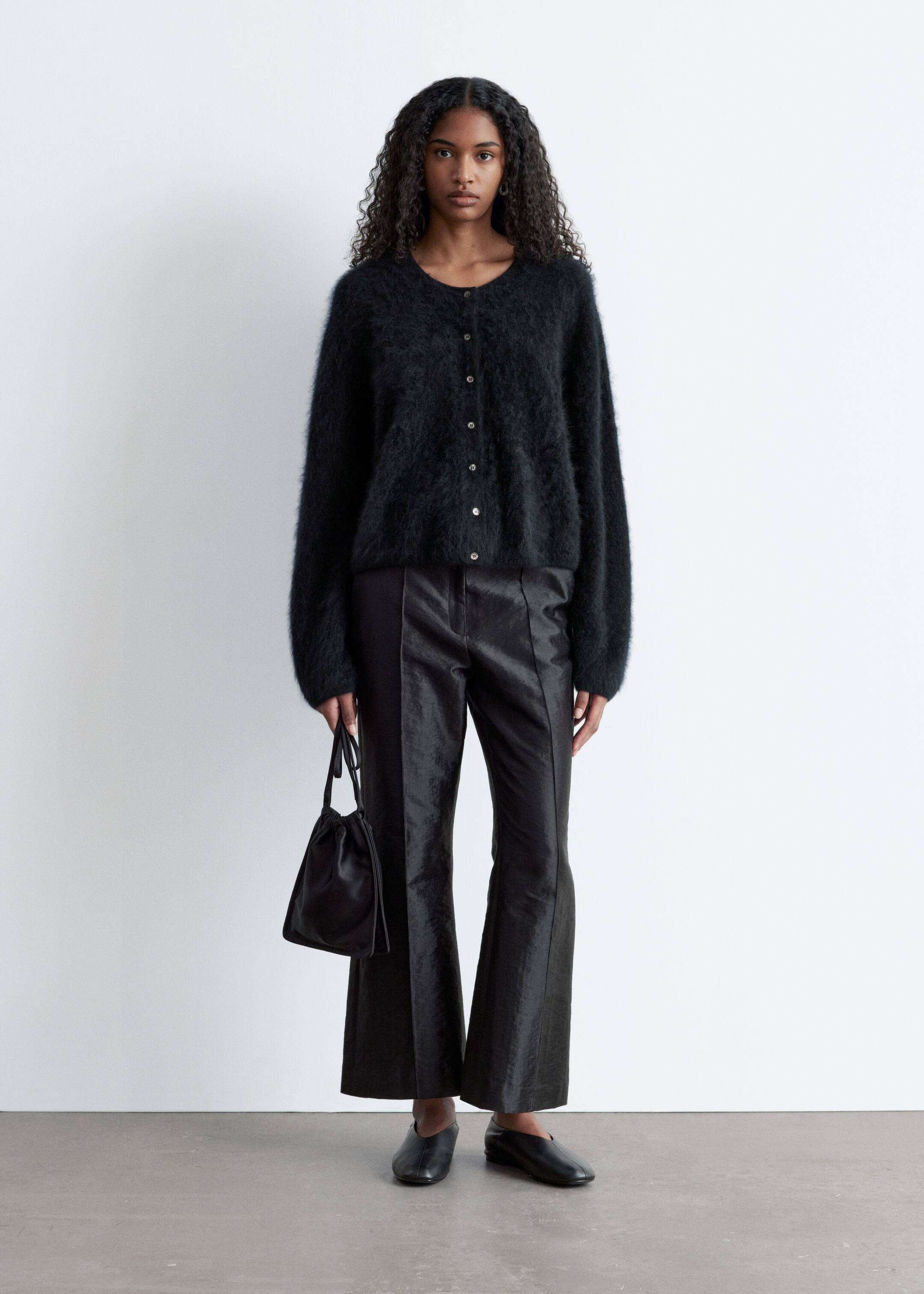 Zobacz większy obraz: Dzianinowy kaszmirowy kardigan - Czarny - ONA | H&M PL 2