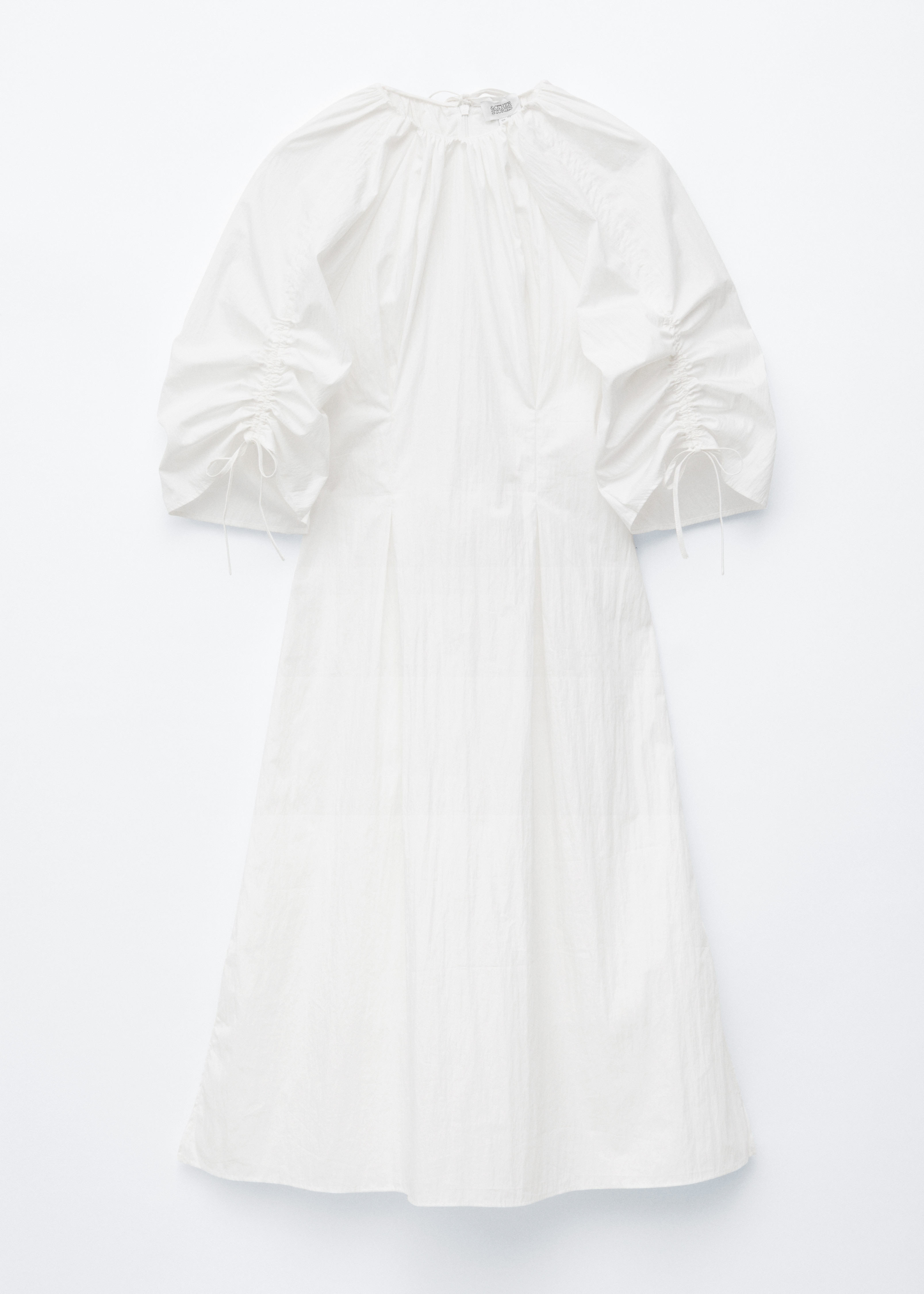 Sochařské Midi Šaty Se Stahováním - Bílá