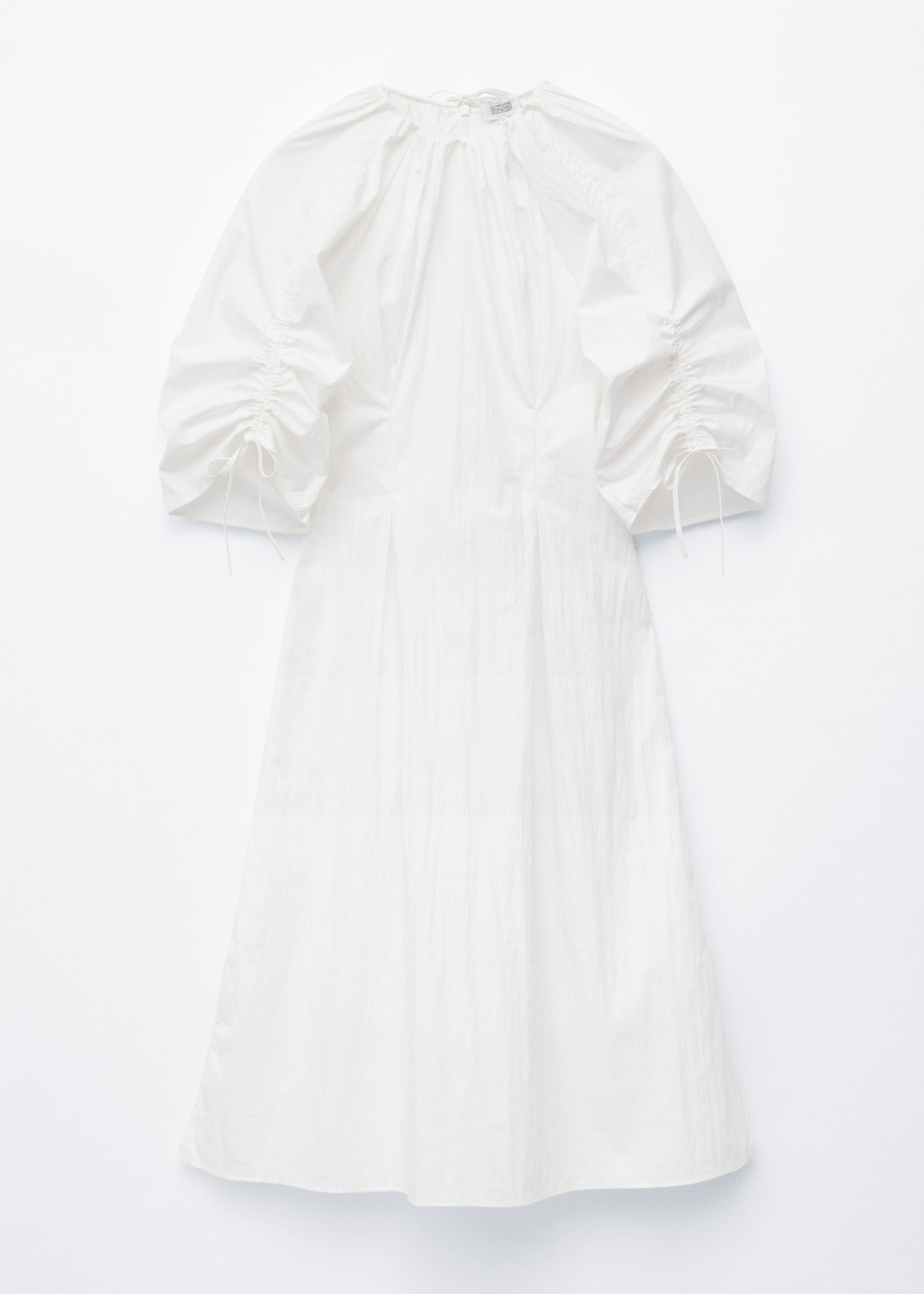 Sculptural Drawstring Midi Dress - Navy Blue - Still Life