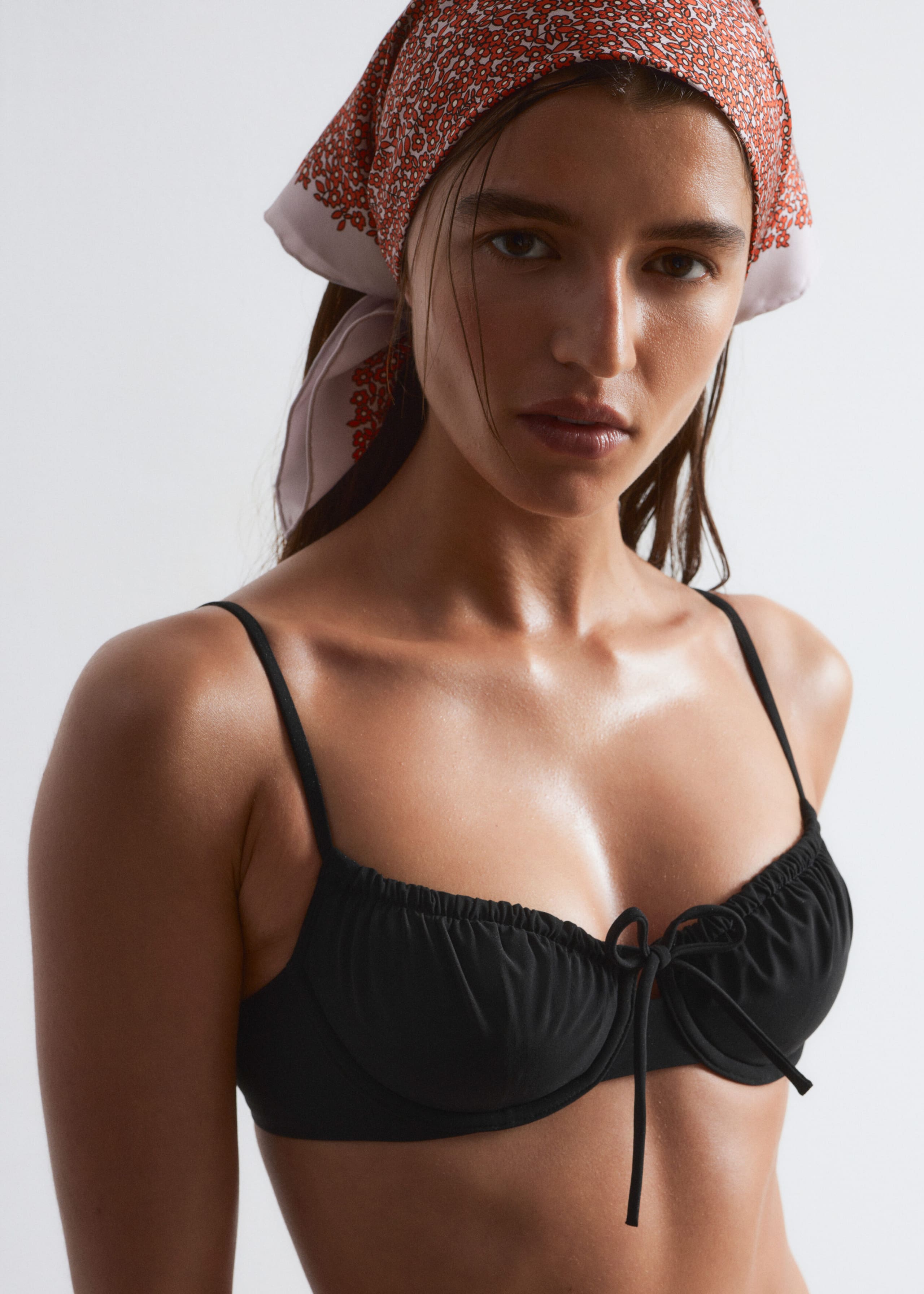 Bow-Detail Underwire Bikini Top - Purple - Lookbook