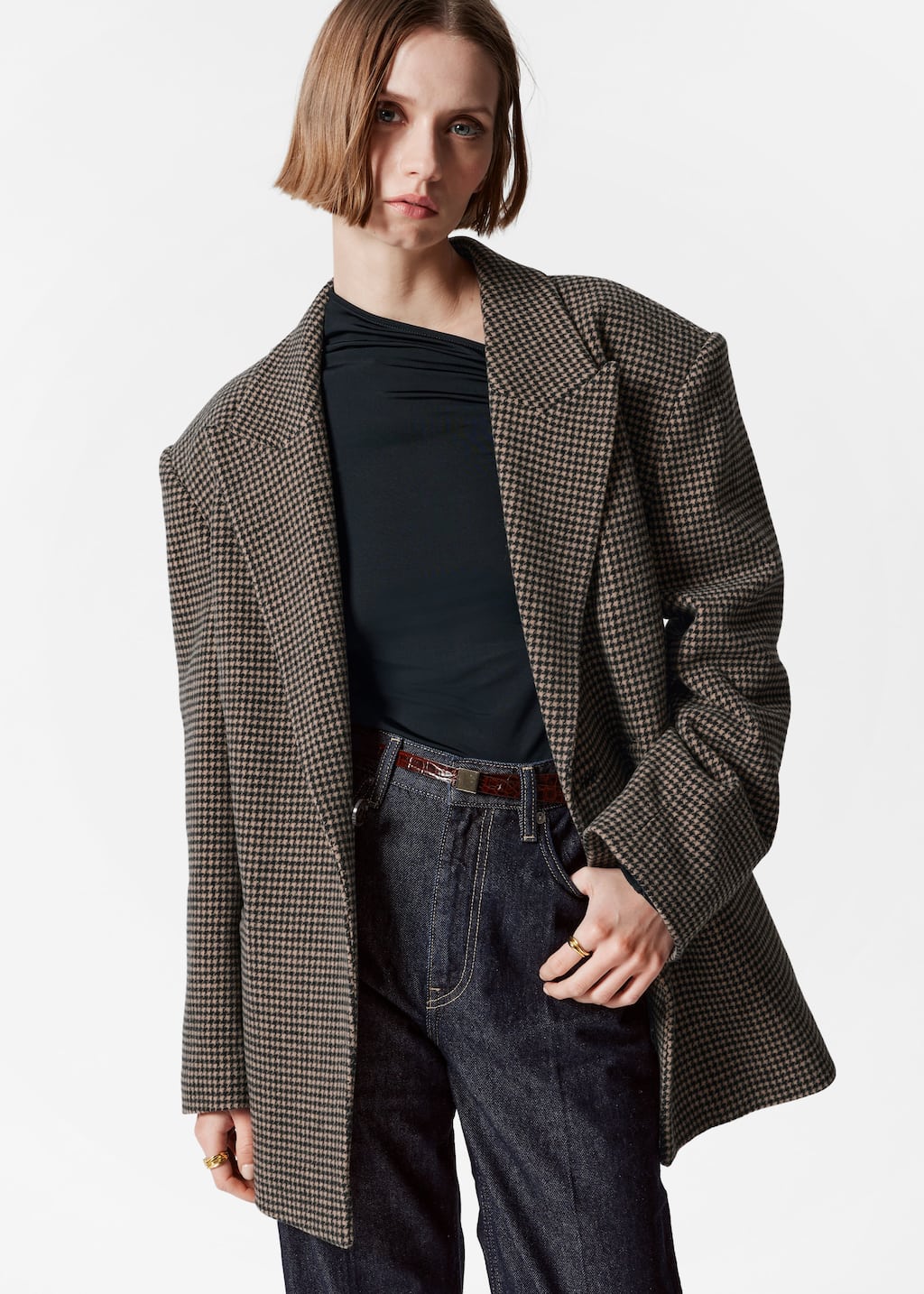 Image of Blazer ceinturé en laine