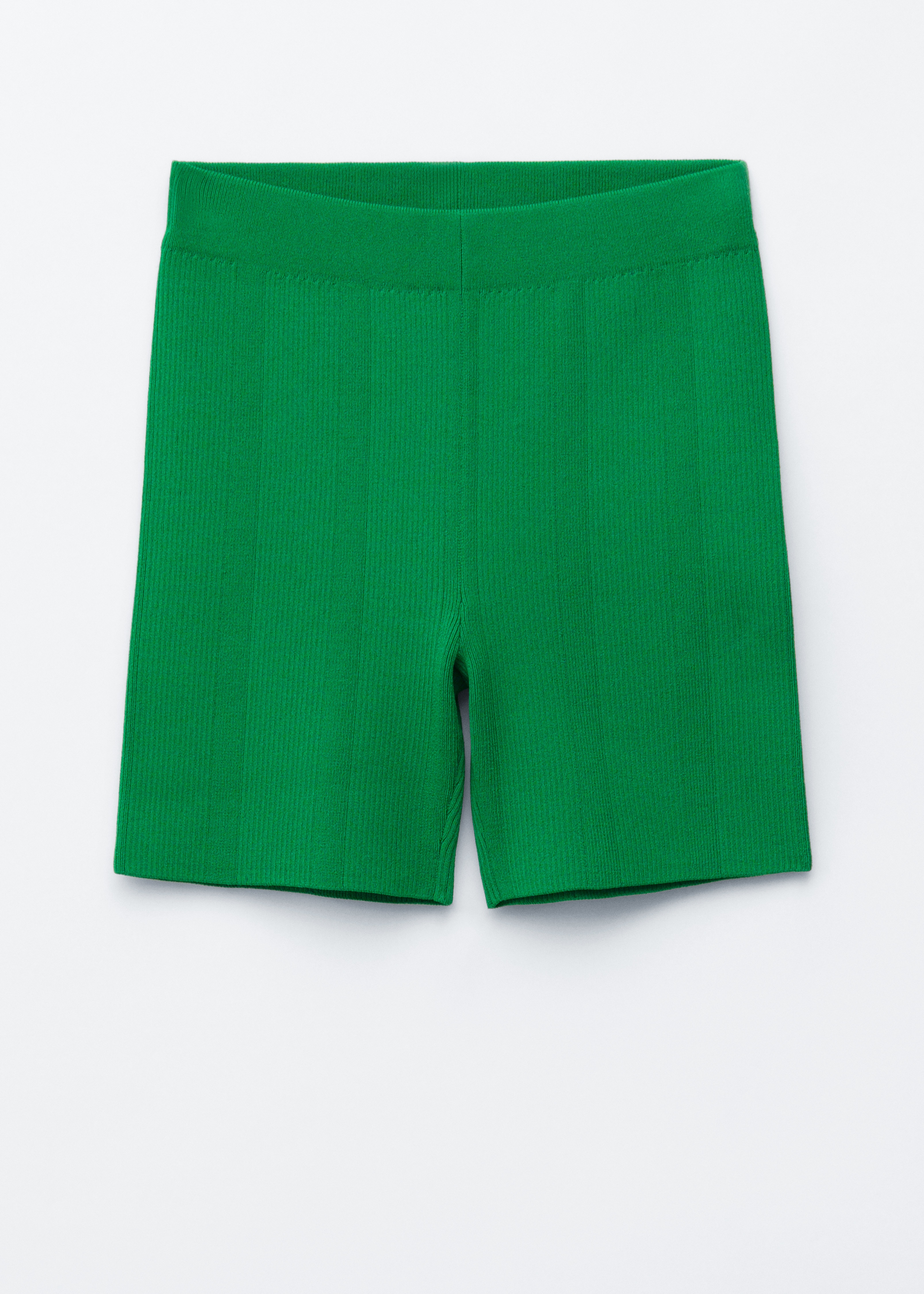 Geribbelde fietsshort - Groen