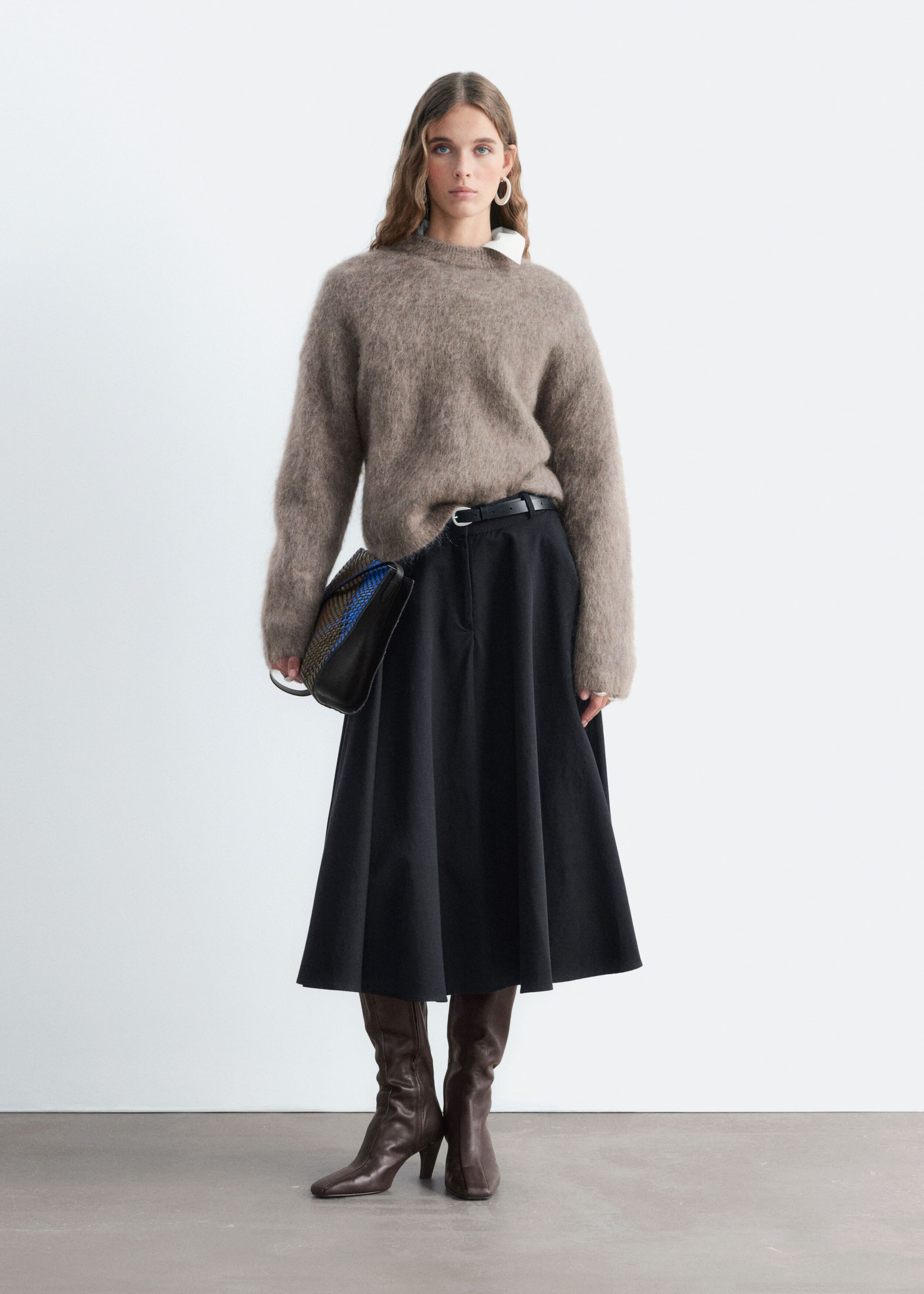 Mohair-Blend Jumper - Dark Mole - Lookbook