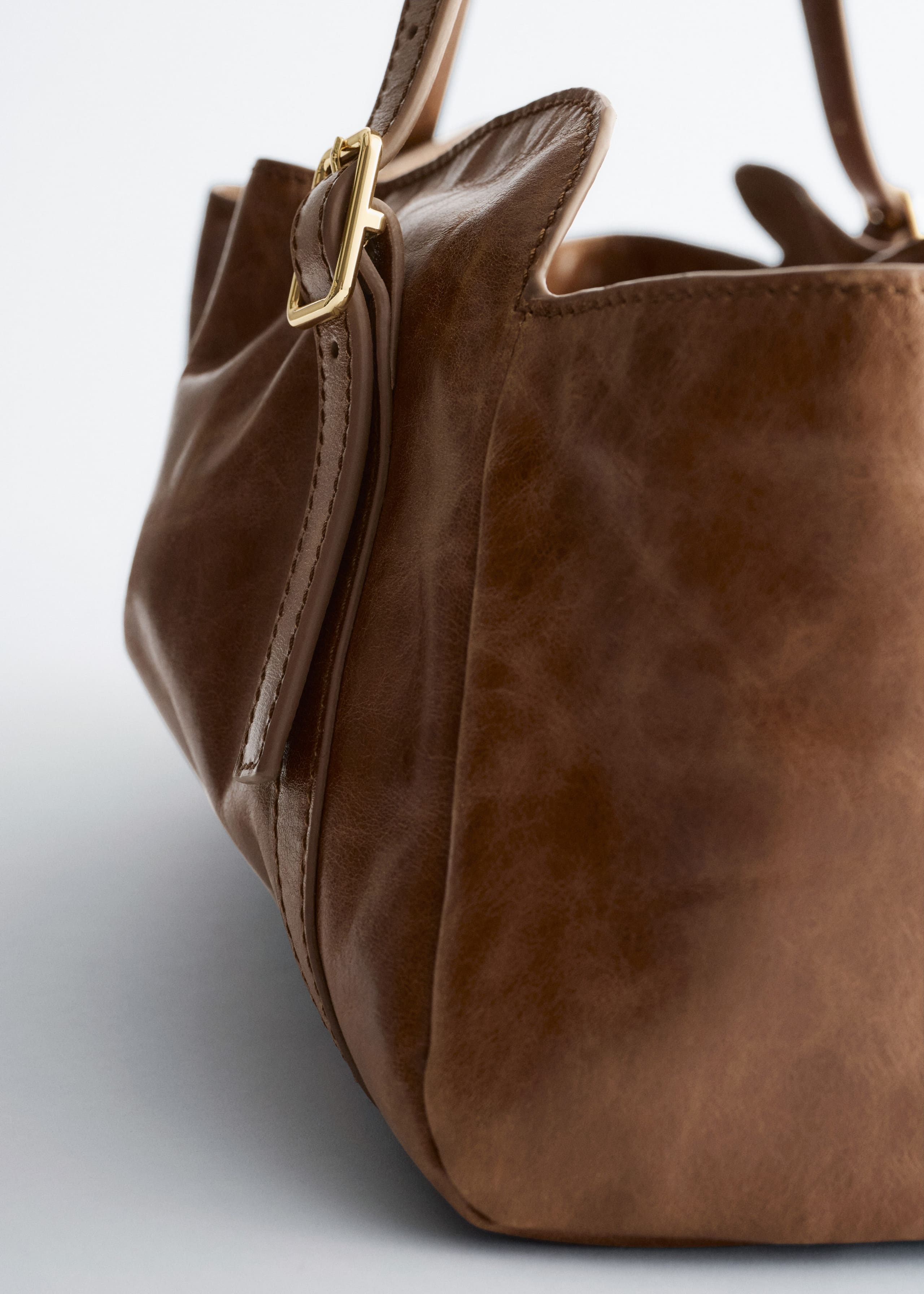 Image of Low-profile Leather Shoulder Bag