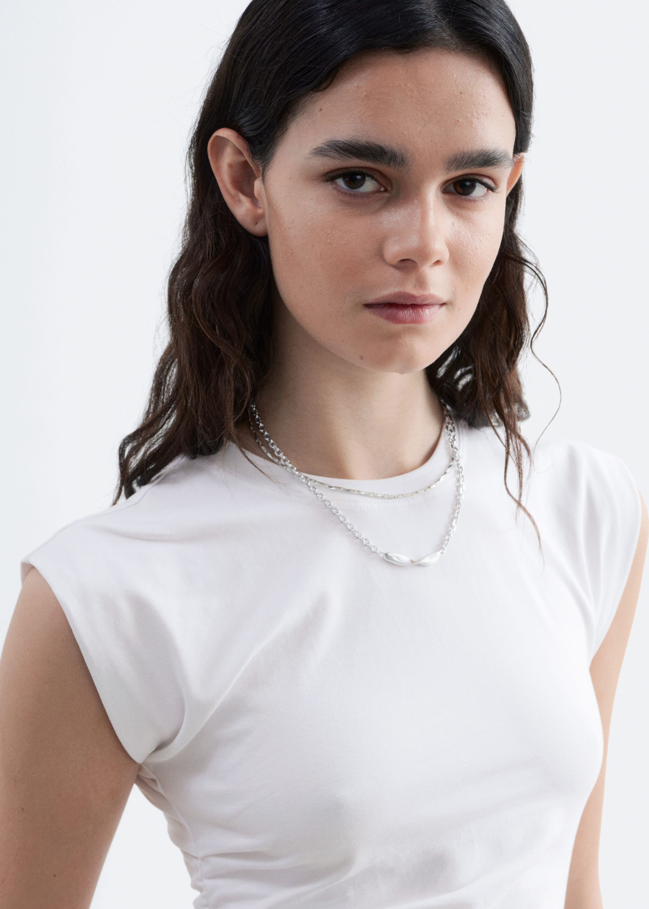 Ruched Top - White - Lookbook