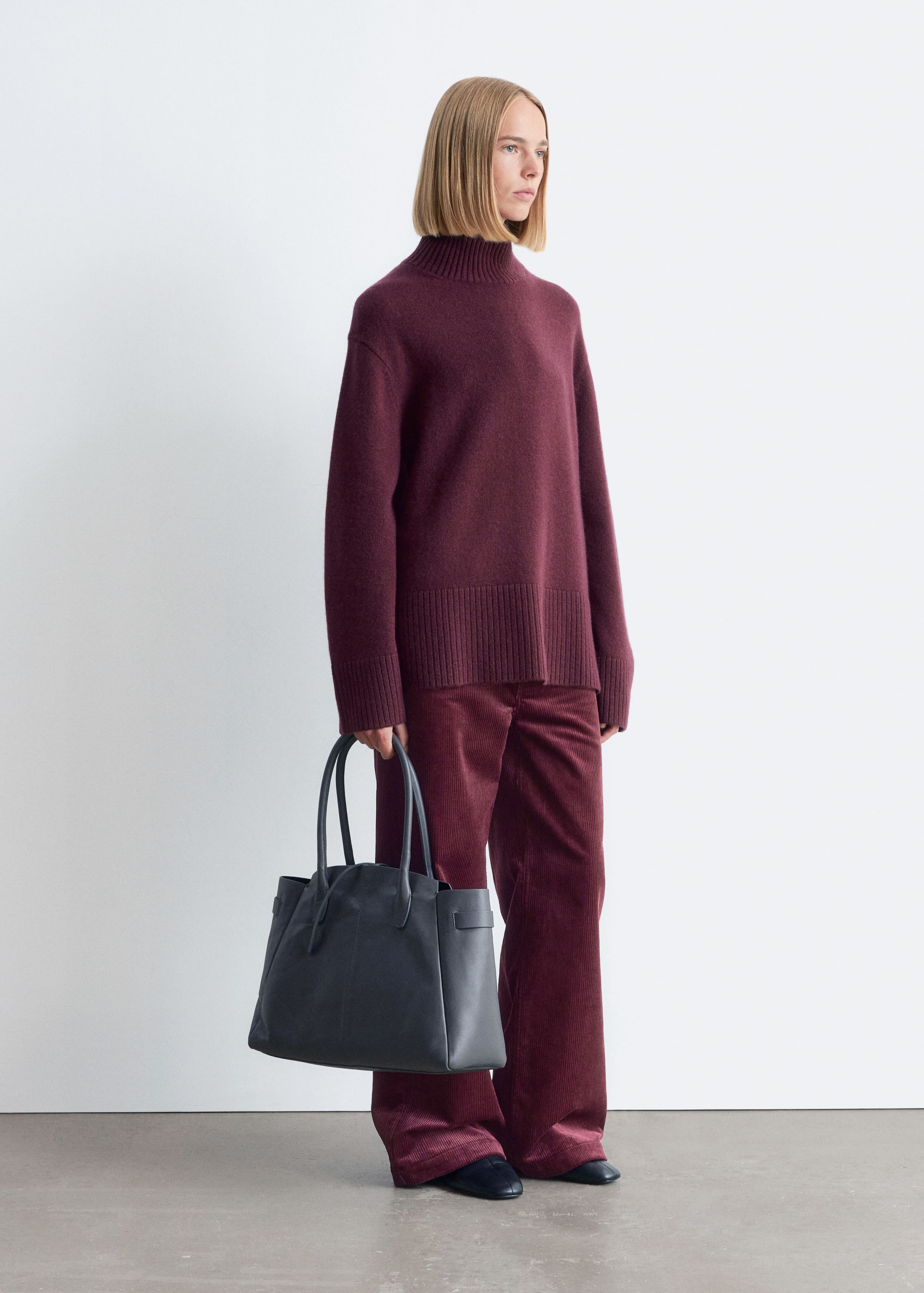 Image of Oversized-Wollpullover mit Rollkragen