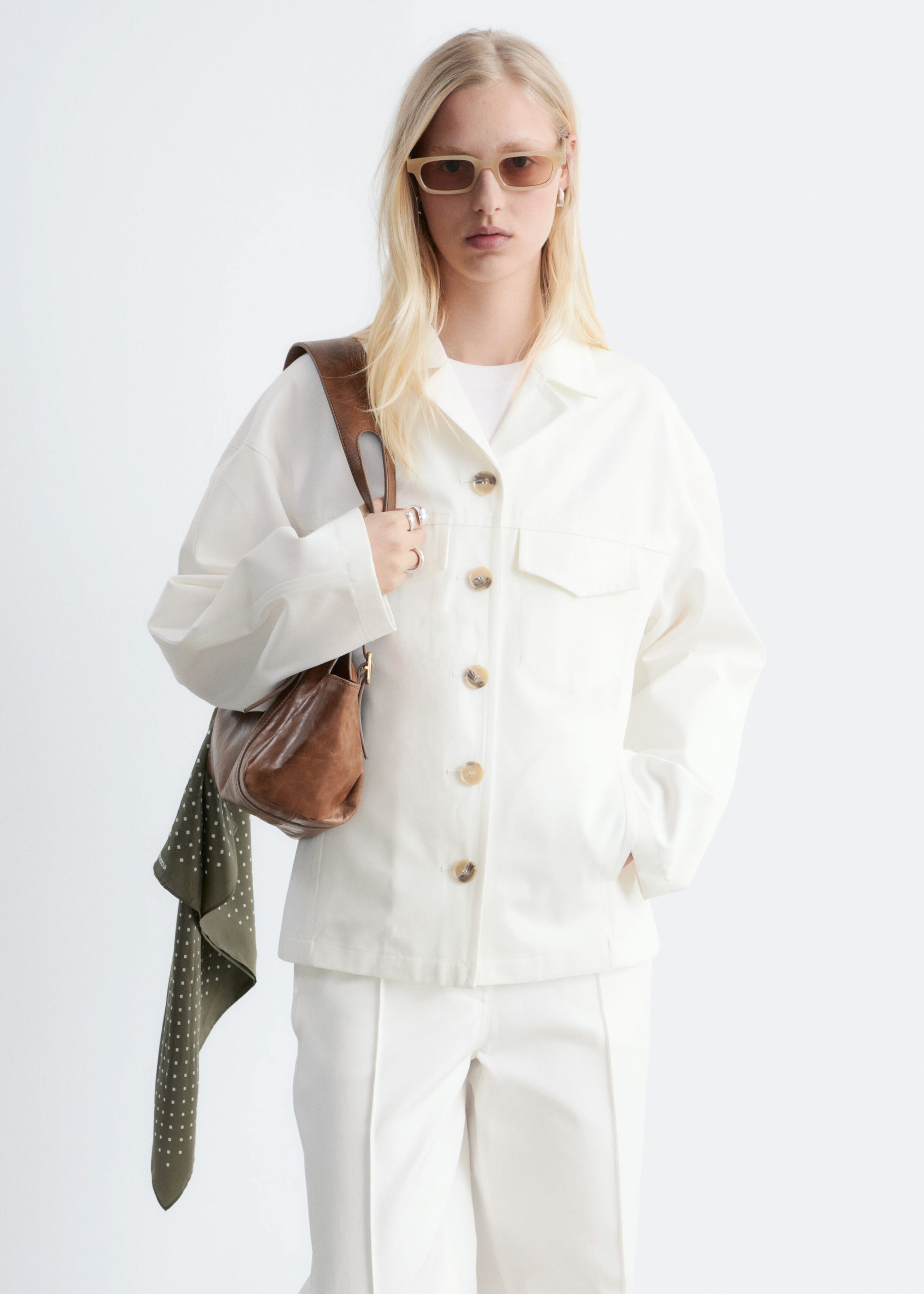 Image of Cotton Twill Tailored Jacket