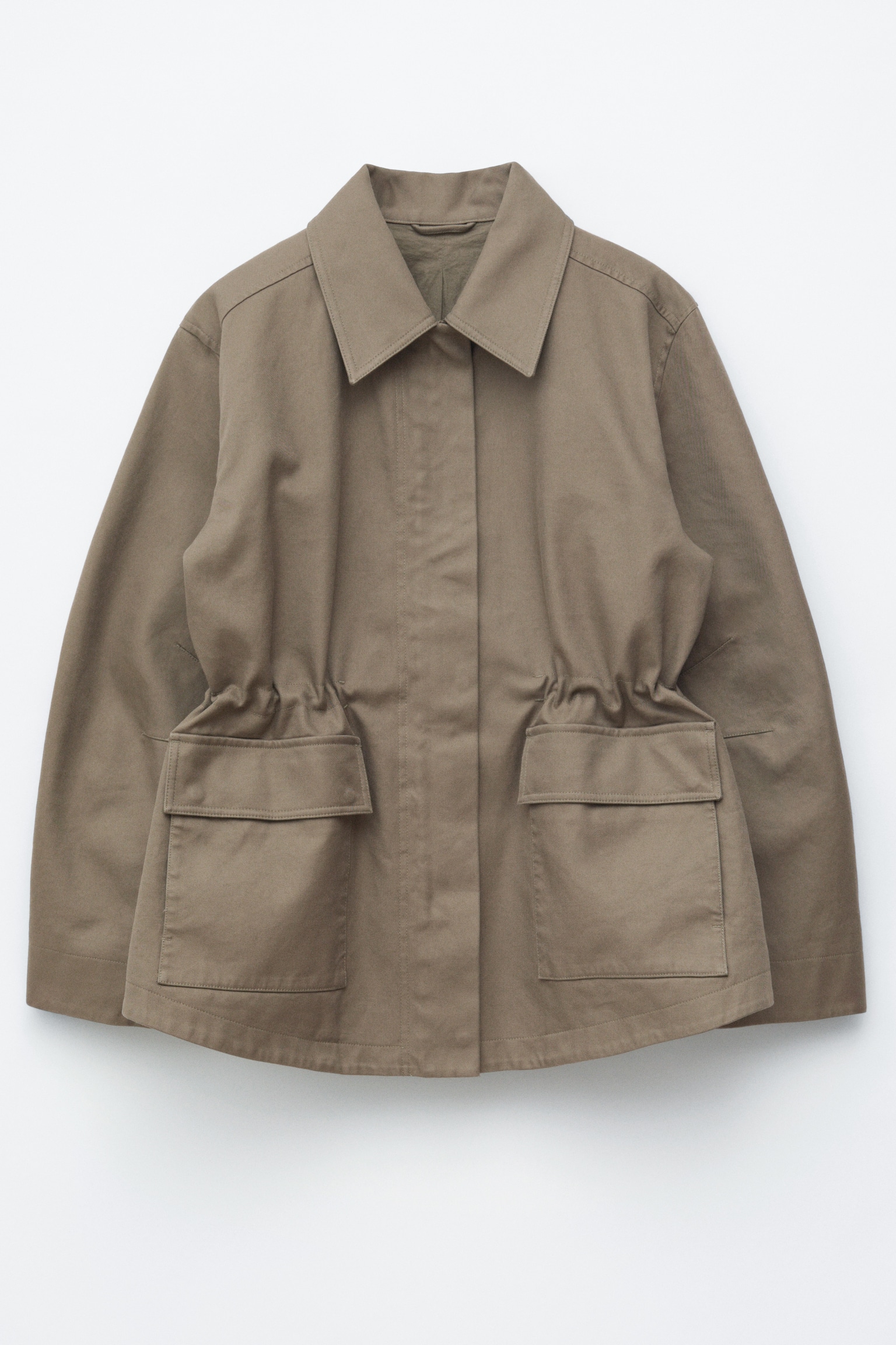 Giacca utility oversize con coulisse - Verde kaki/Marrone scuro/Giallo senape - 2