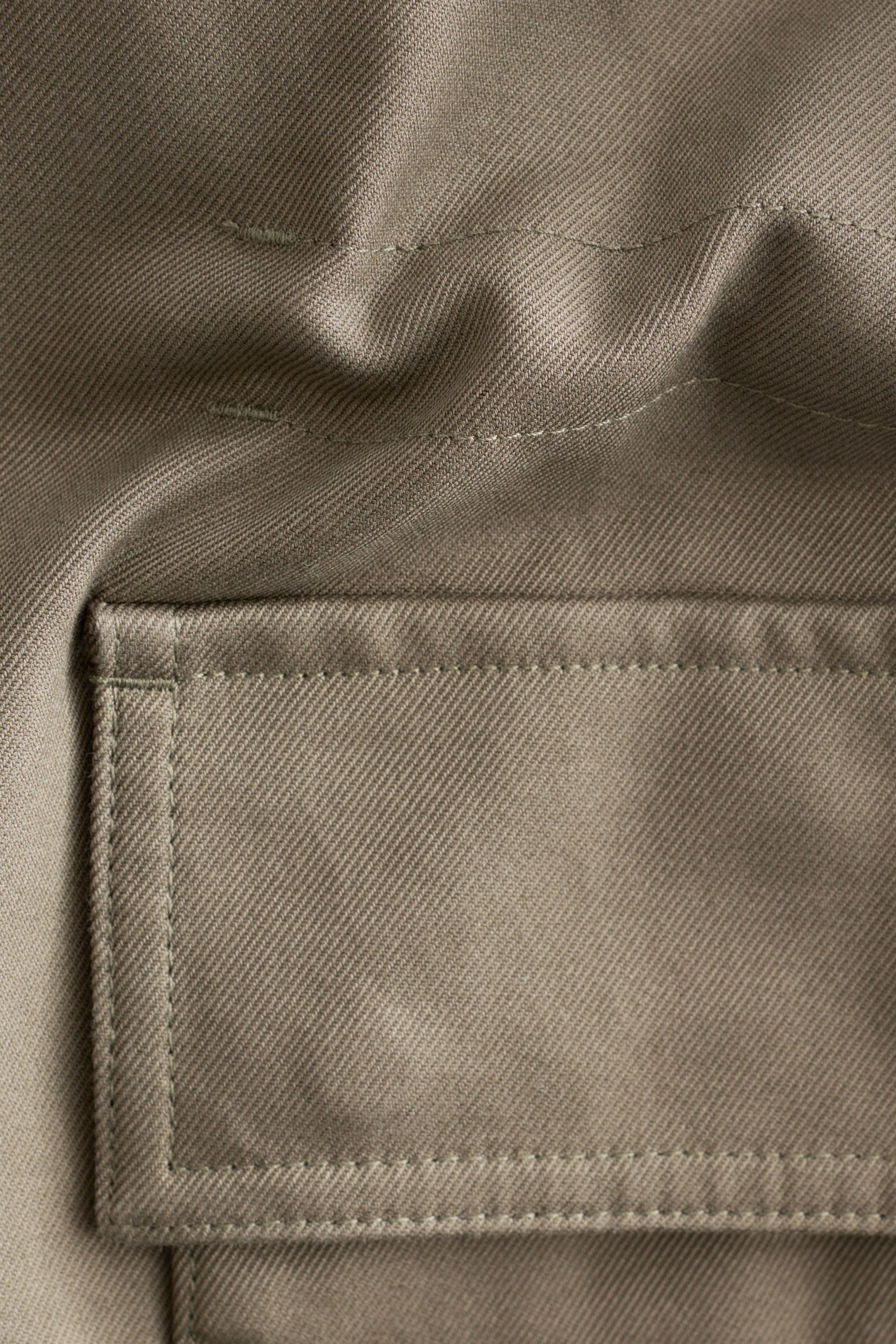 Oversized Drawstring Utility Jacket - Khaki Green - Ladies | H&M GB