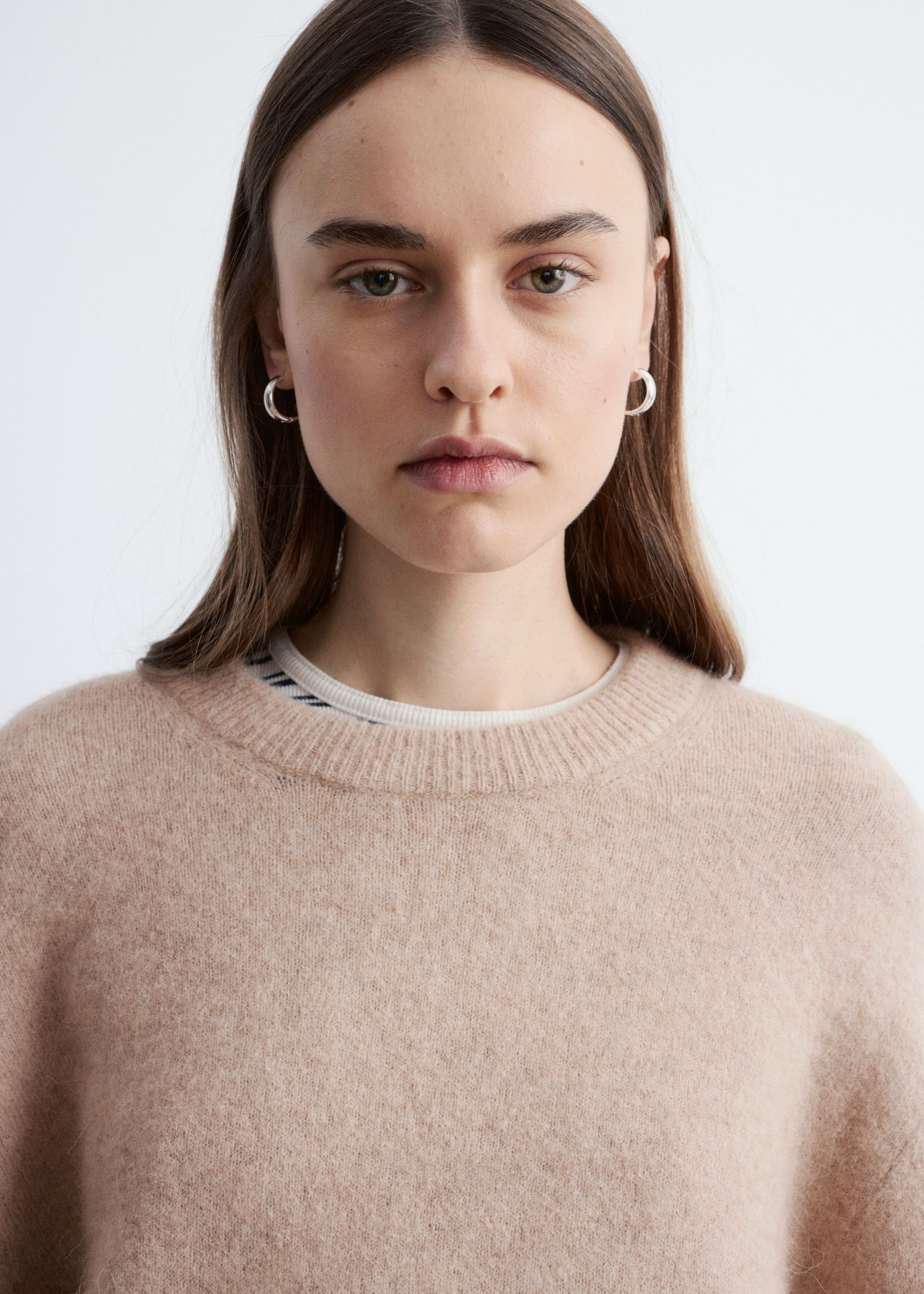 Alpaca-Blend Jumper - Orange/Blue Stripes - Lookbook