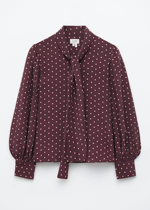Burgundy/Dots