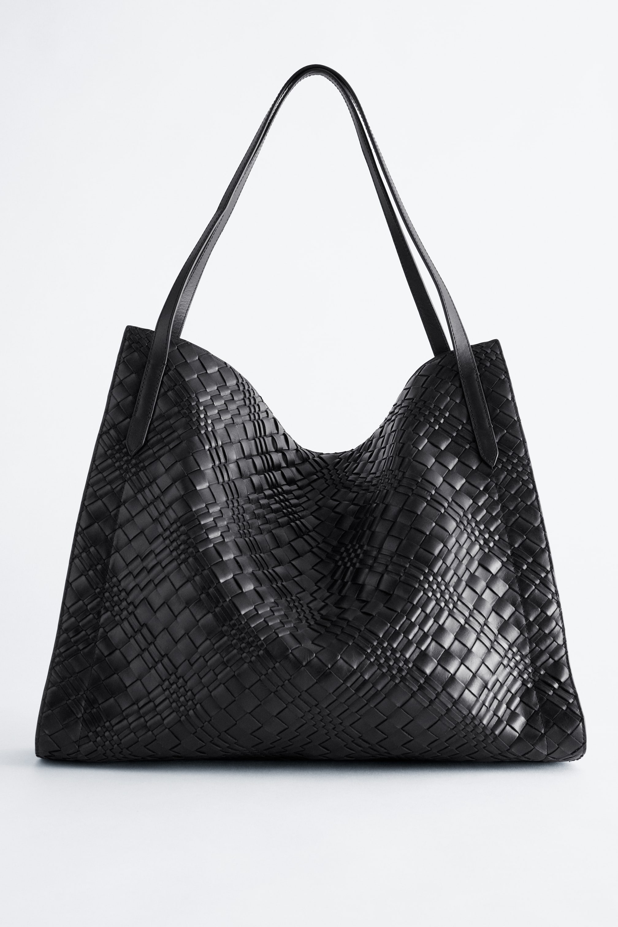 View larger image: Open Braided Leather Tote - Black - Ladies | H&M GB 1