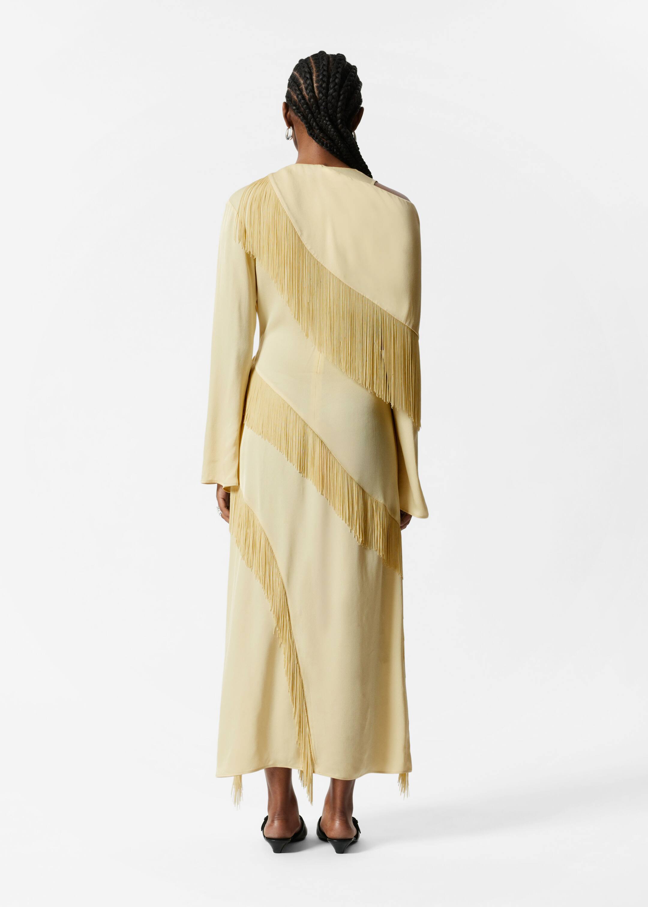 Zobrazit větší obrázek: Fringe Maxi Dress - Světle žlutá - ŽENY | H&M CZ 4