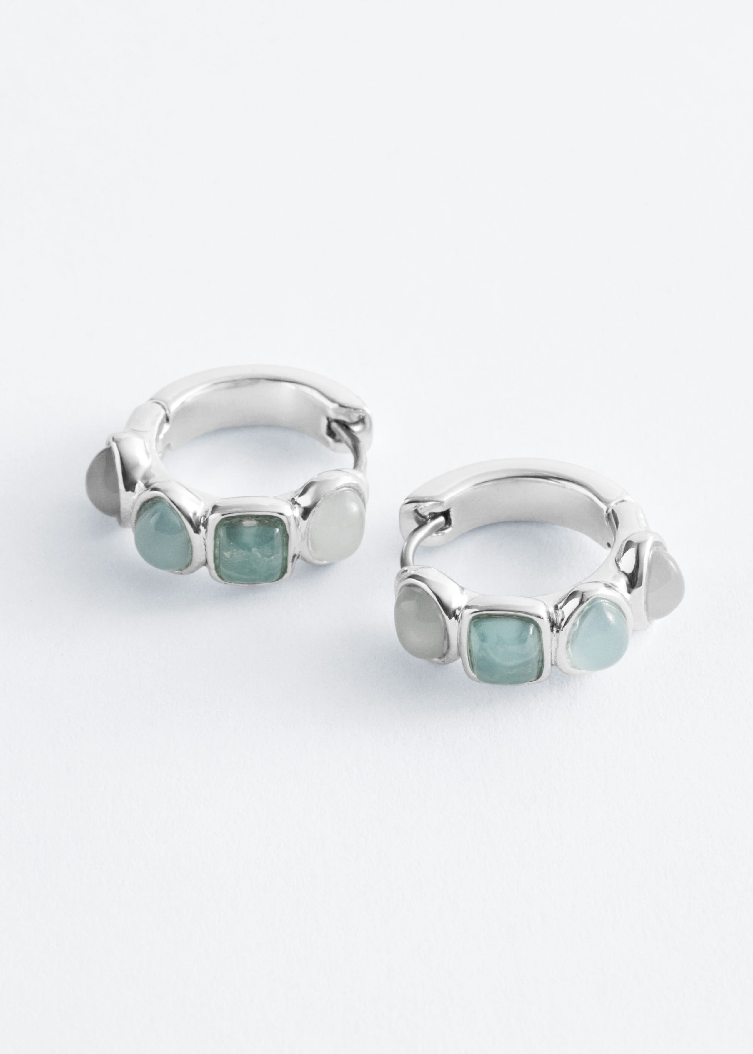 Créoles avec pierre fine - Argenté - Still Life