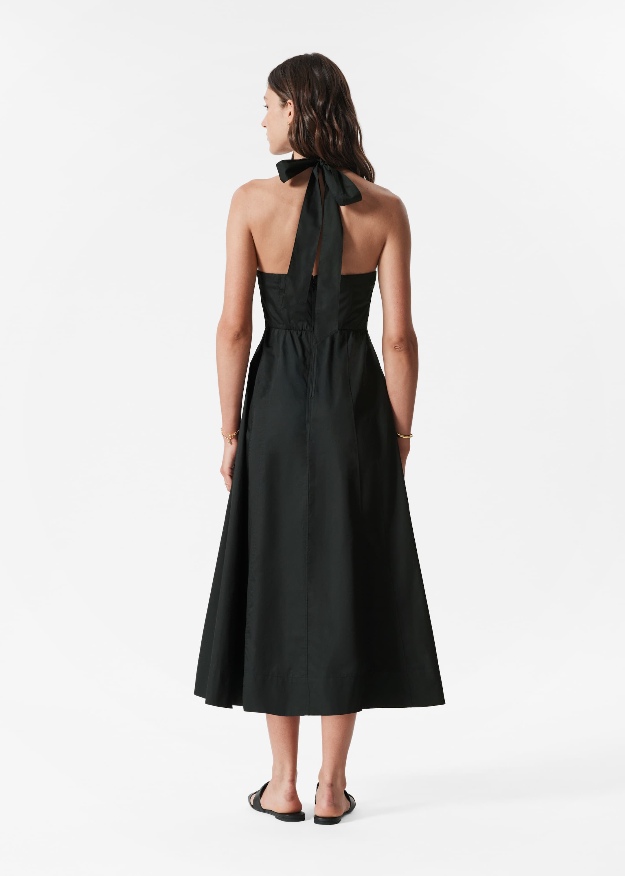 View larger image: Halterneck Midi Dress - Black - Ladies | H&M GB 3
