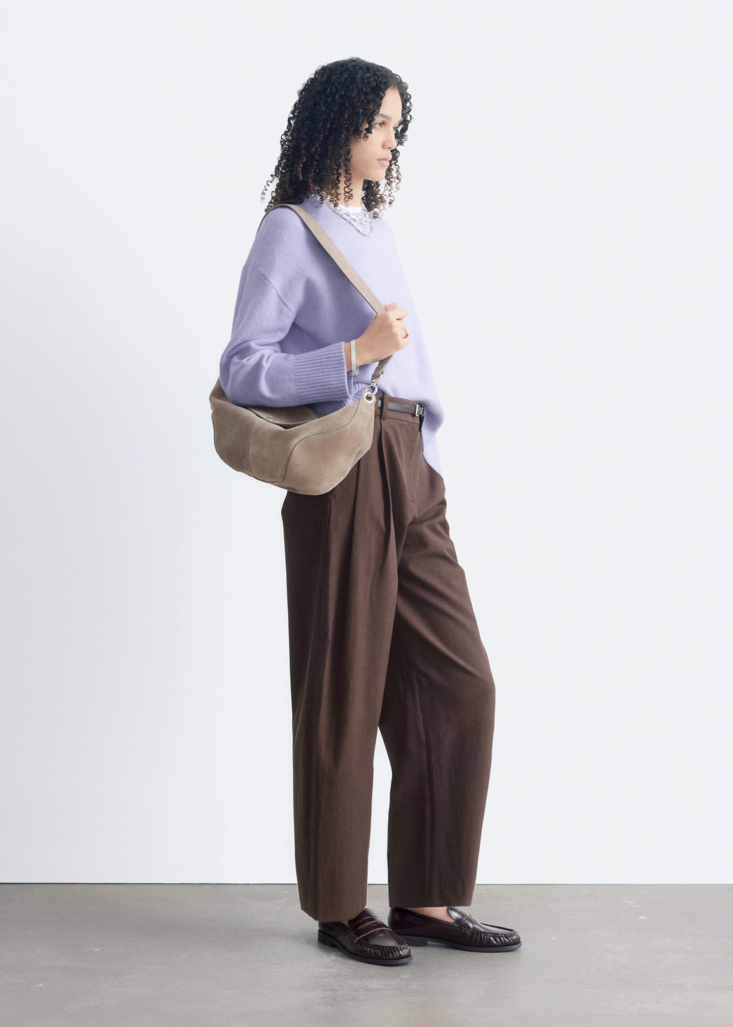 Relaxed Fit Knitted Sweater - Black - Lookbook