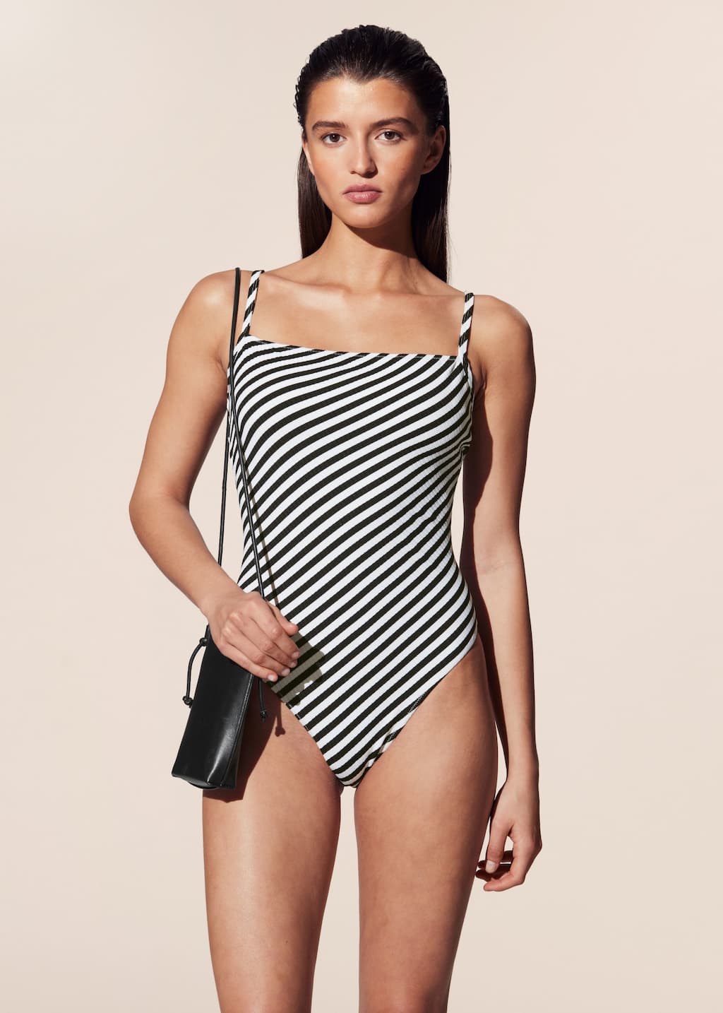 Image of Straight-Neck Swimsuit