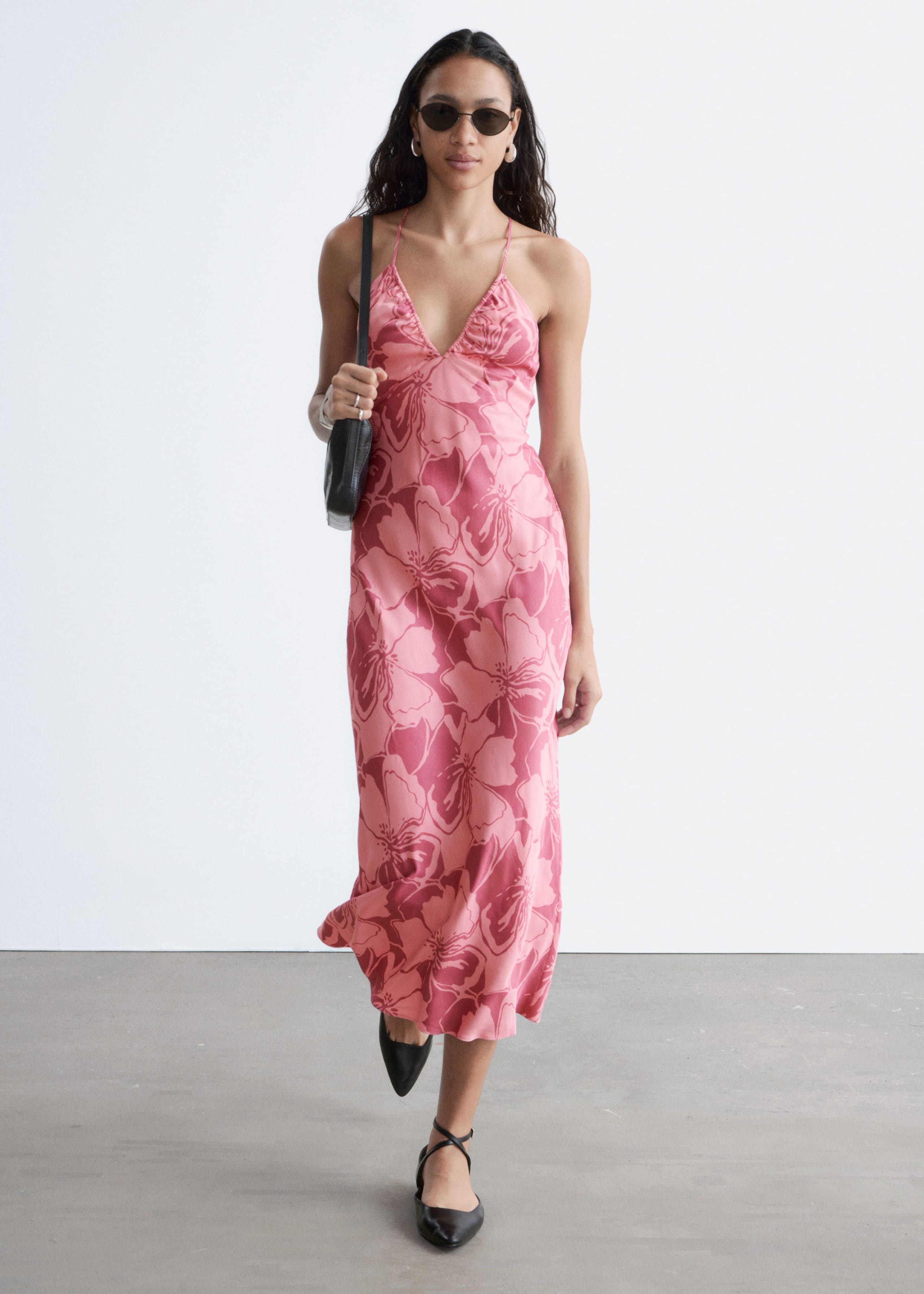 Image of Satin Slip Midi Dress