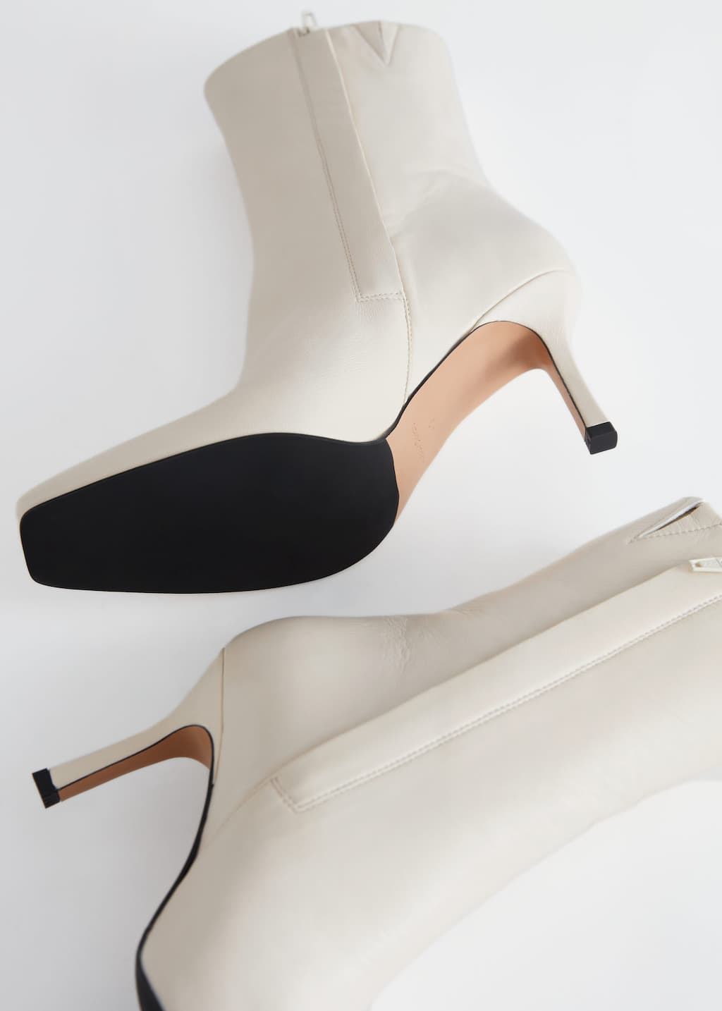 Bottines en cuir à talon fin - {{variantName}} - Descriptive Detail