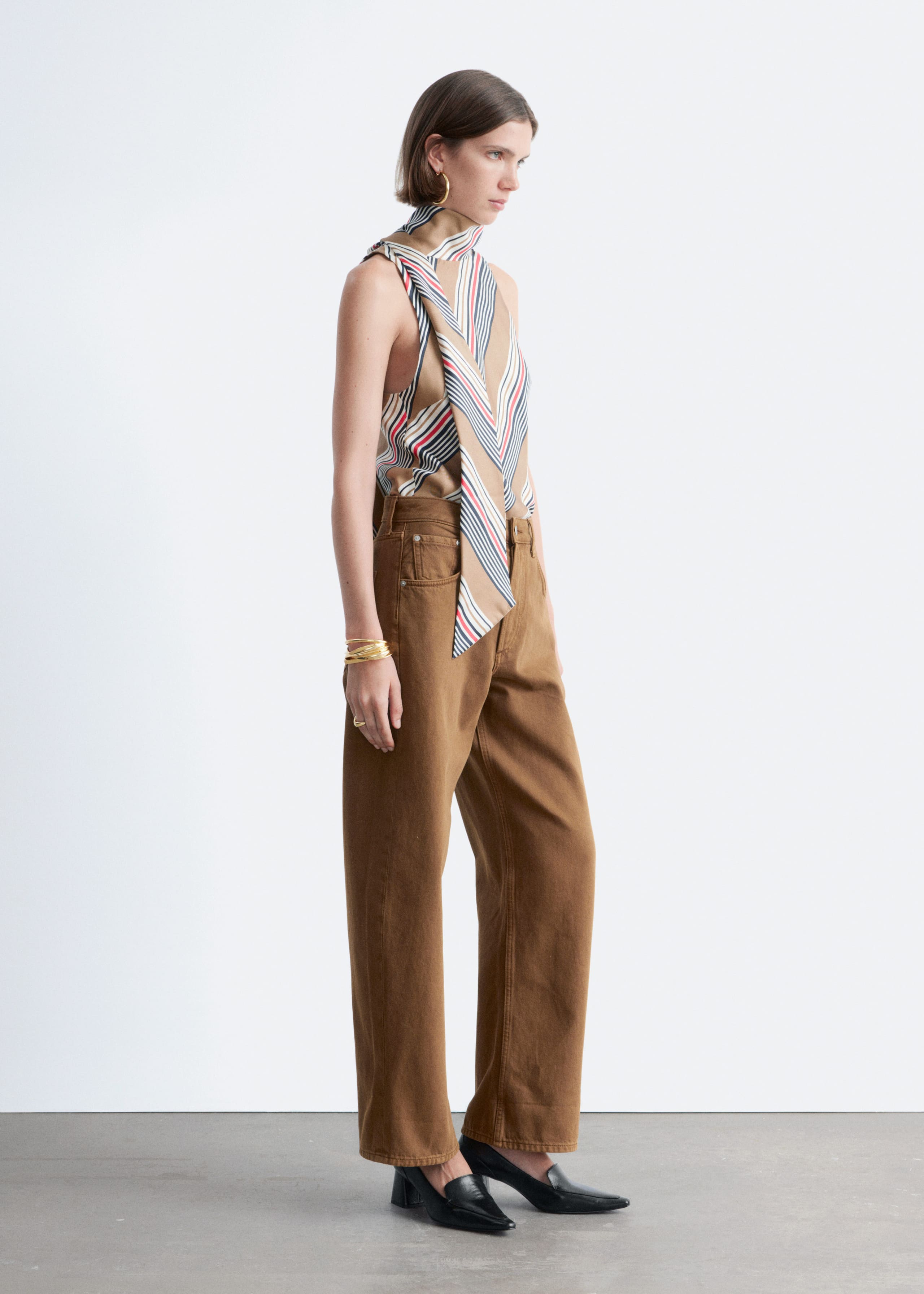 Image of Barrel-Leg Jeans