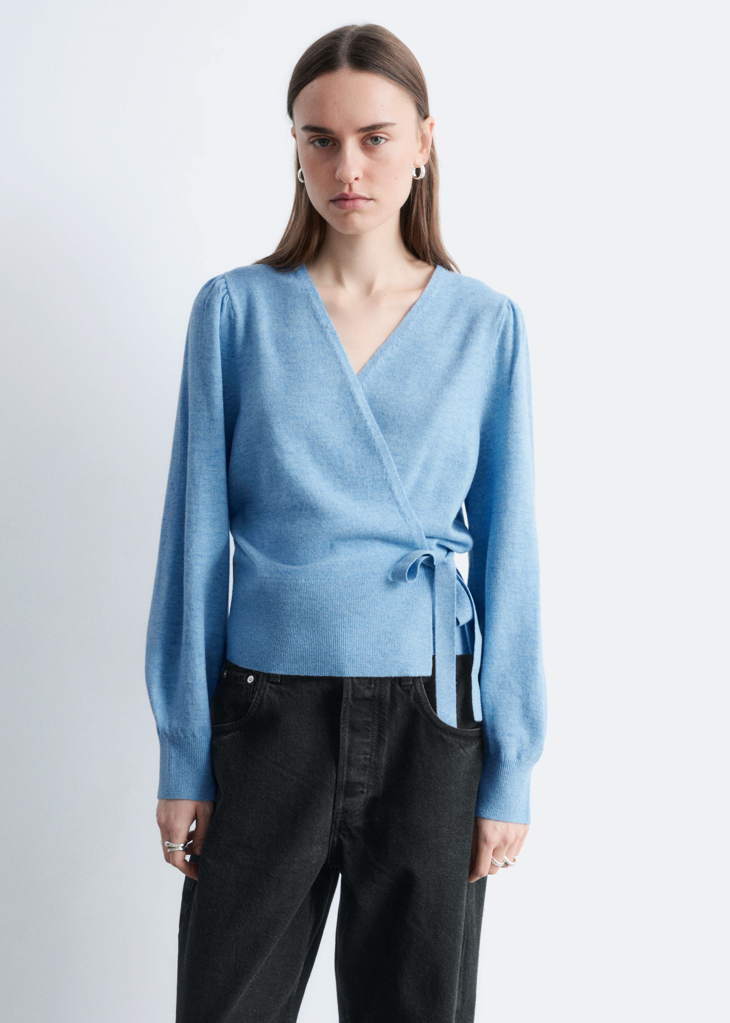 Image of Merino Wool Wrap Cardigan
