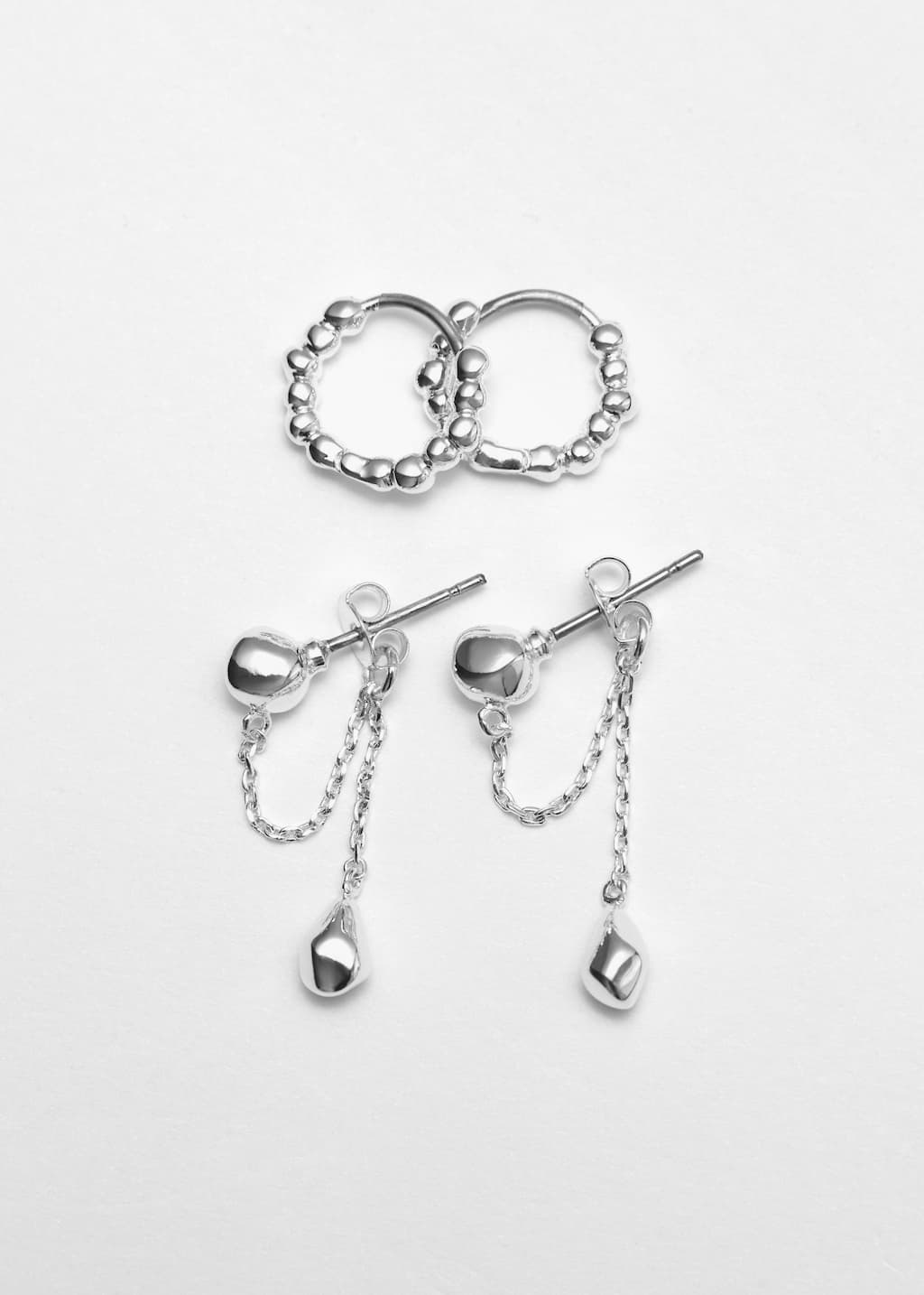 Chain Earrings Set - Silver - Still Life