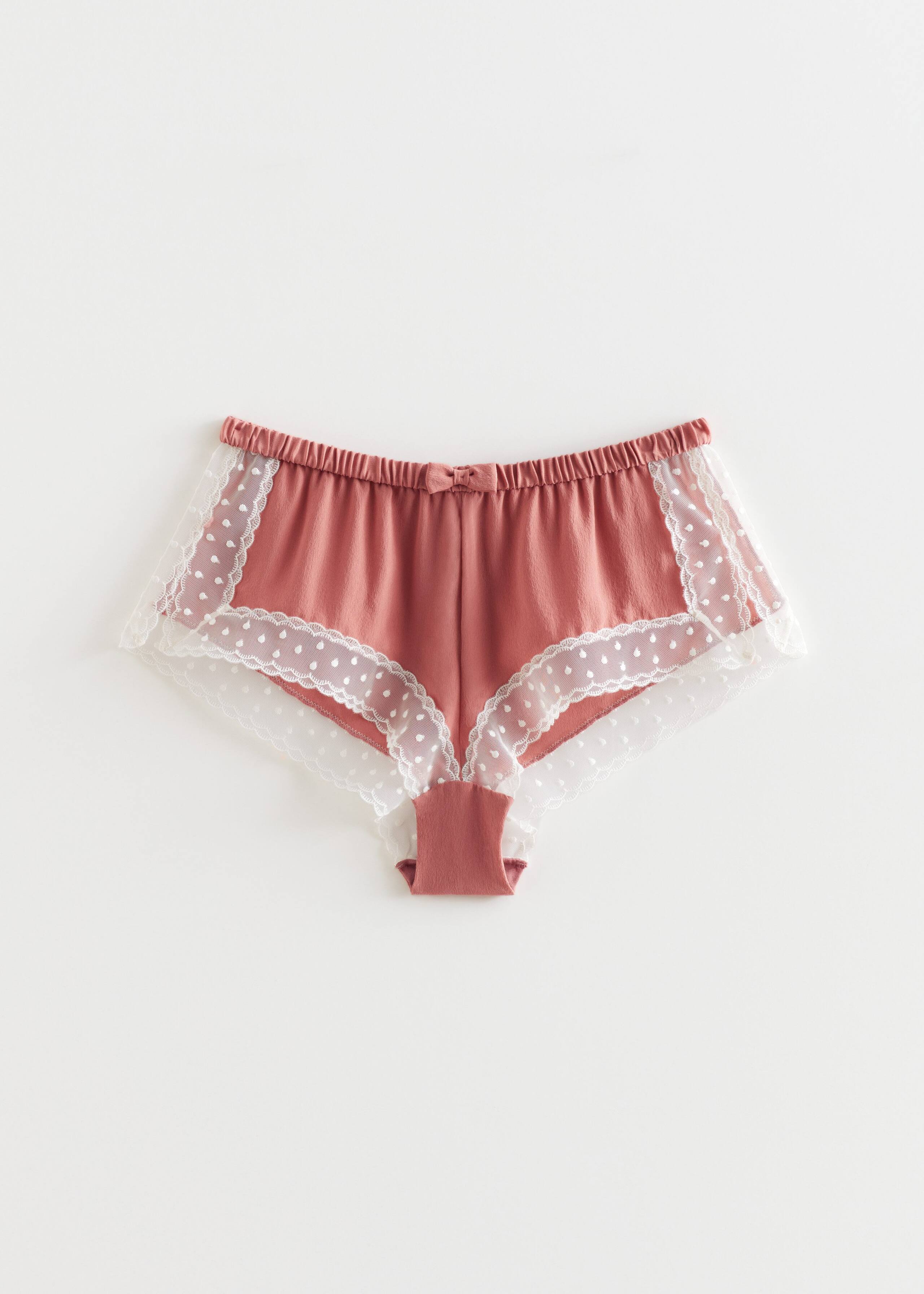 Silk Lace Mini Shorts - Rust - Still Life