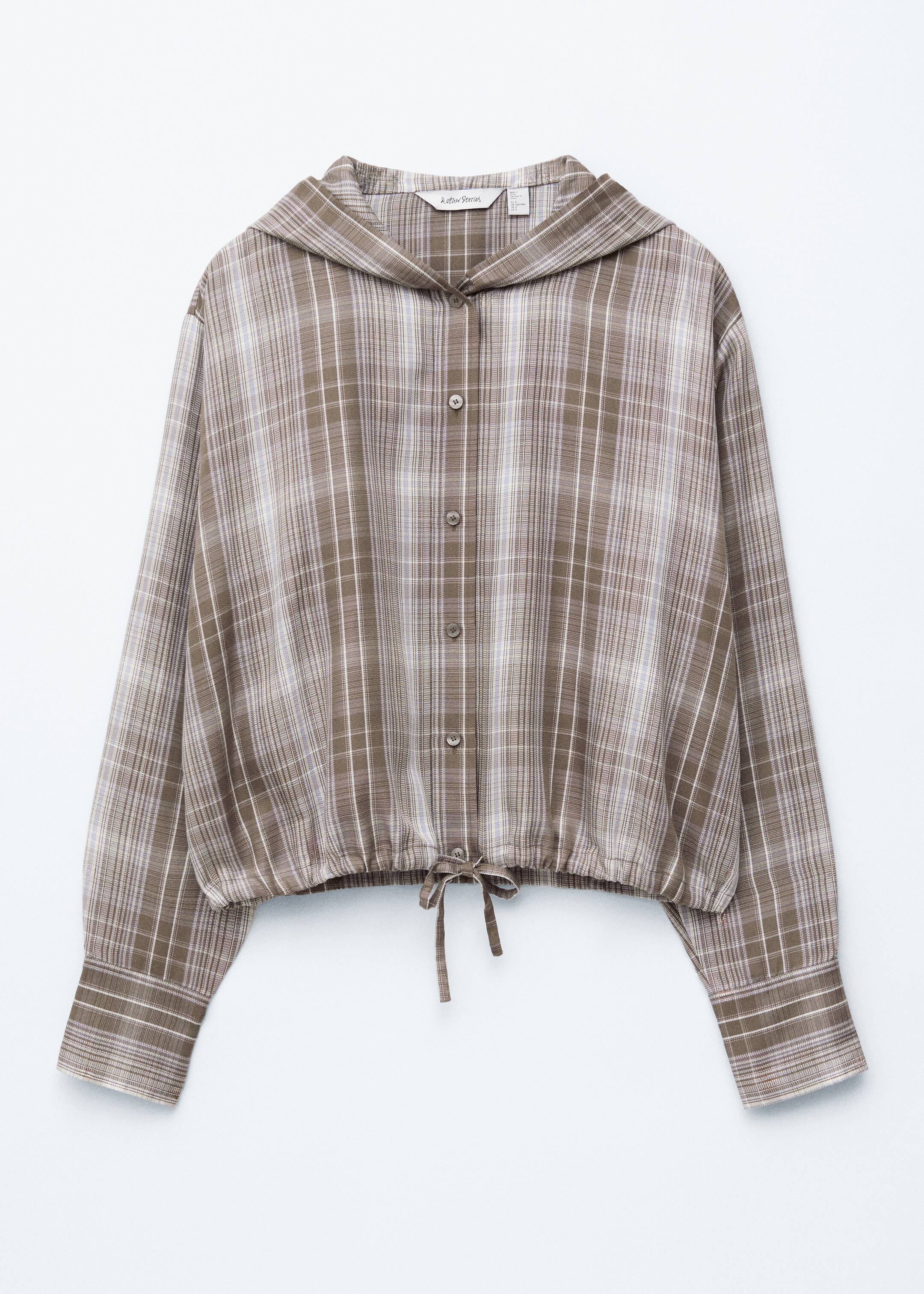 Zobacz większy obraz: Koszula w kratę z kapturem - Ciemnoszary/Kratka | H&M PL 6