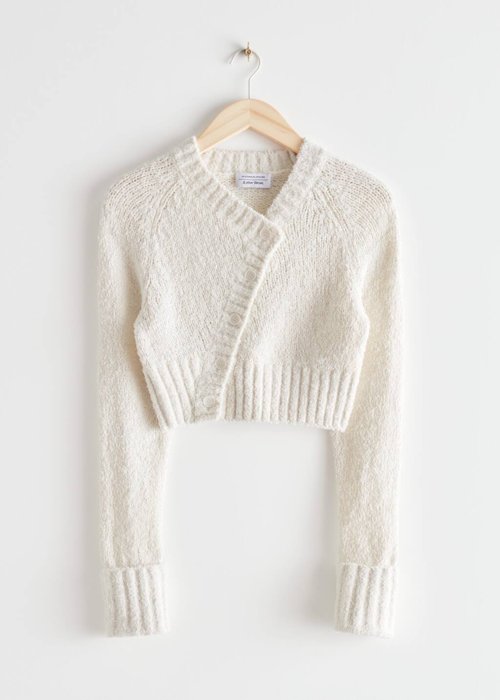 Asymmetric Knit Cardigan - Cream - Still Life