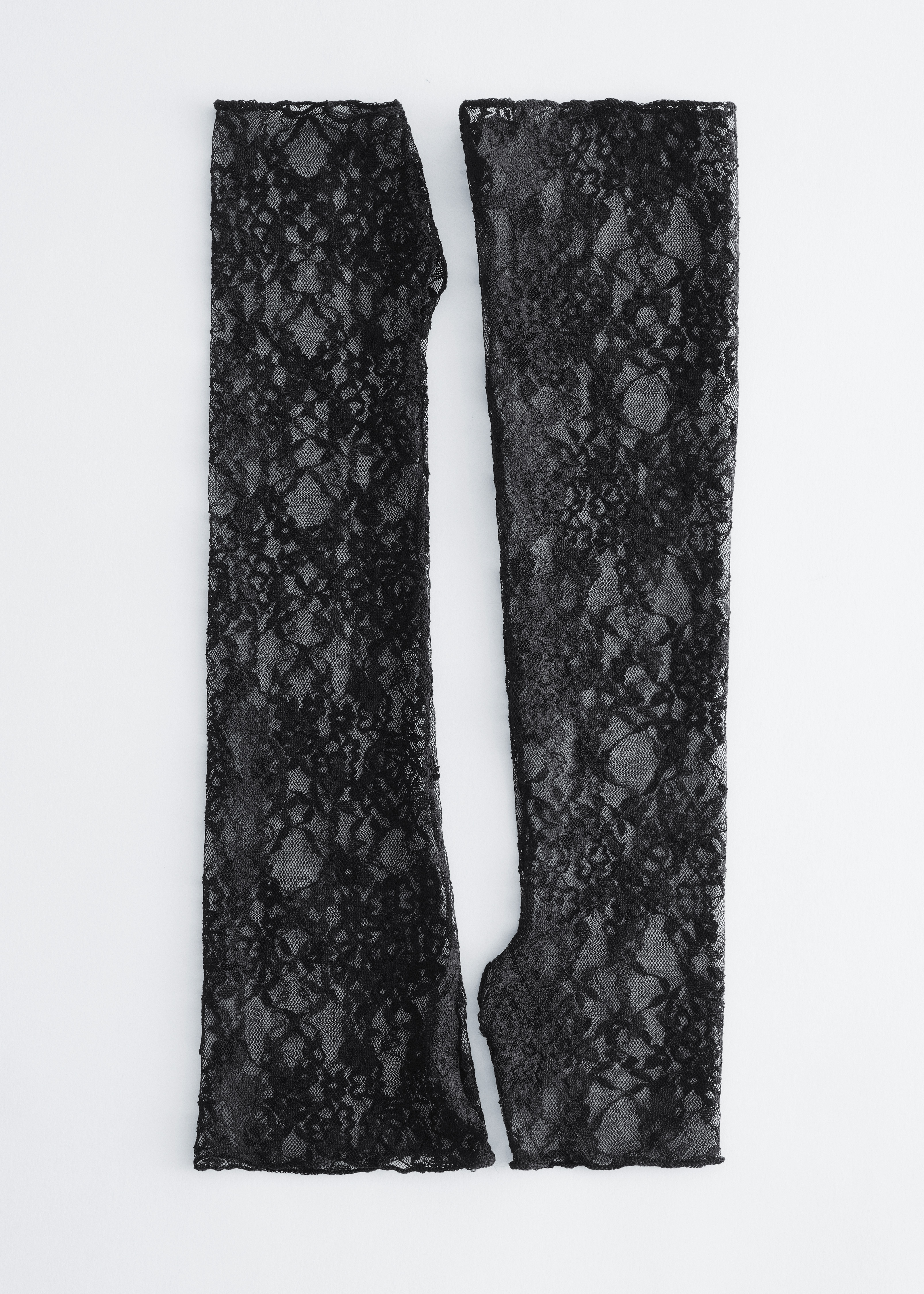 Ribbed Fingerless Gloves