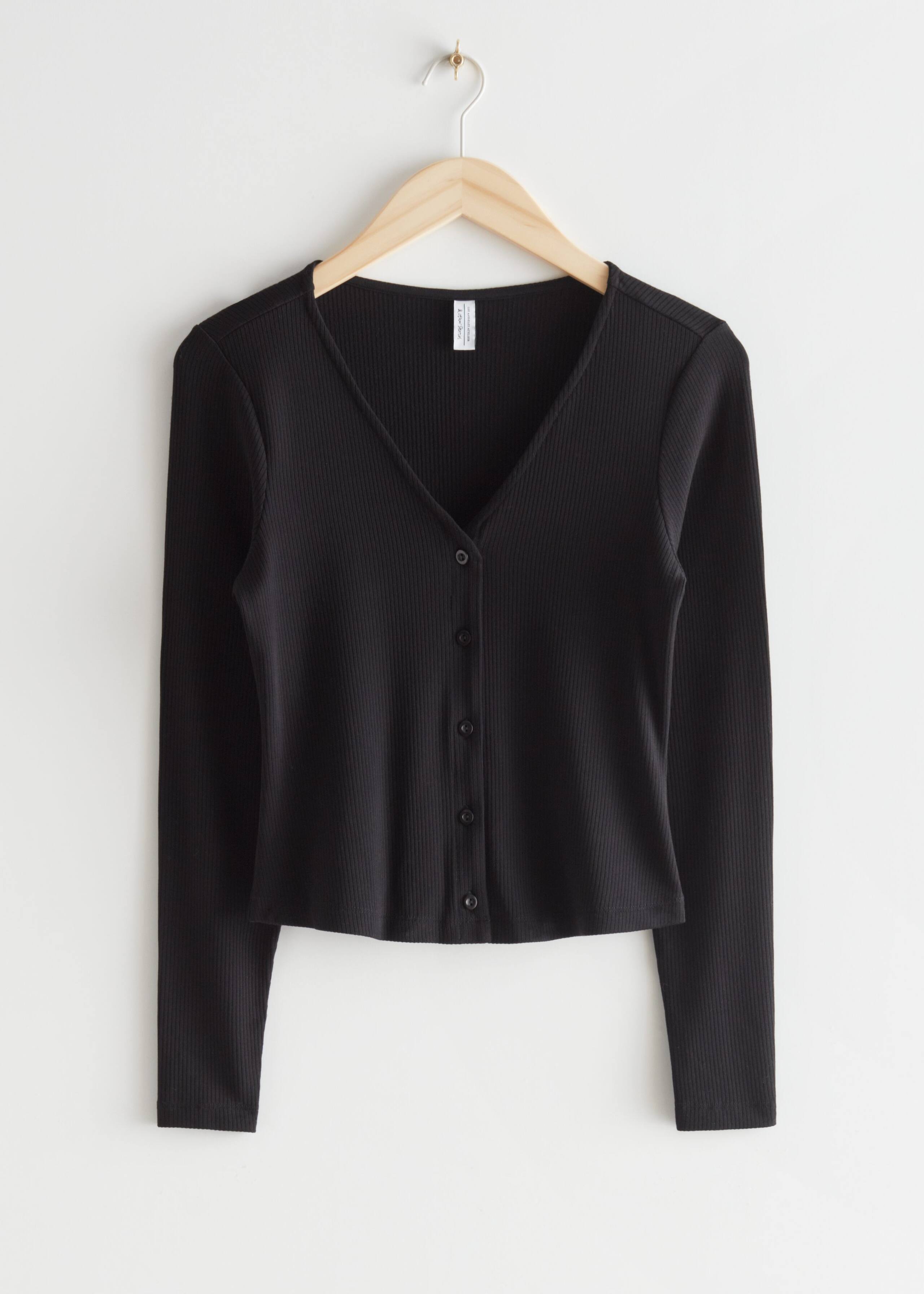 Fitted Rib Cardigan - Light Green - Still Life