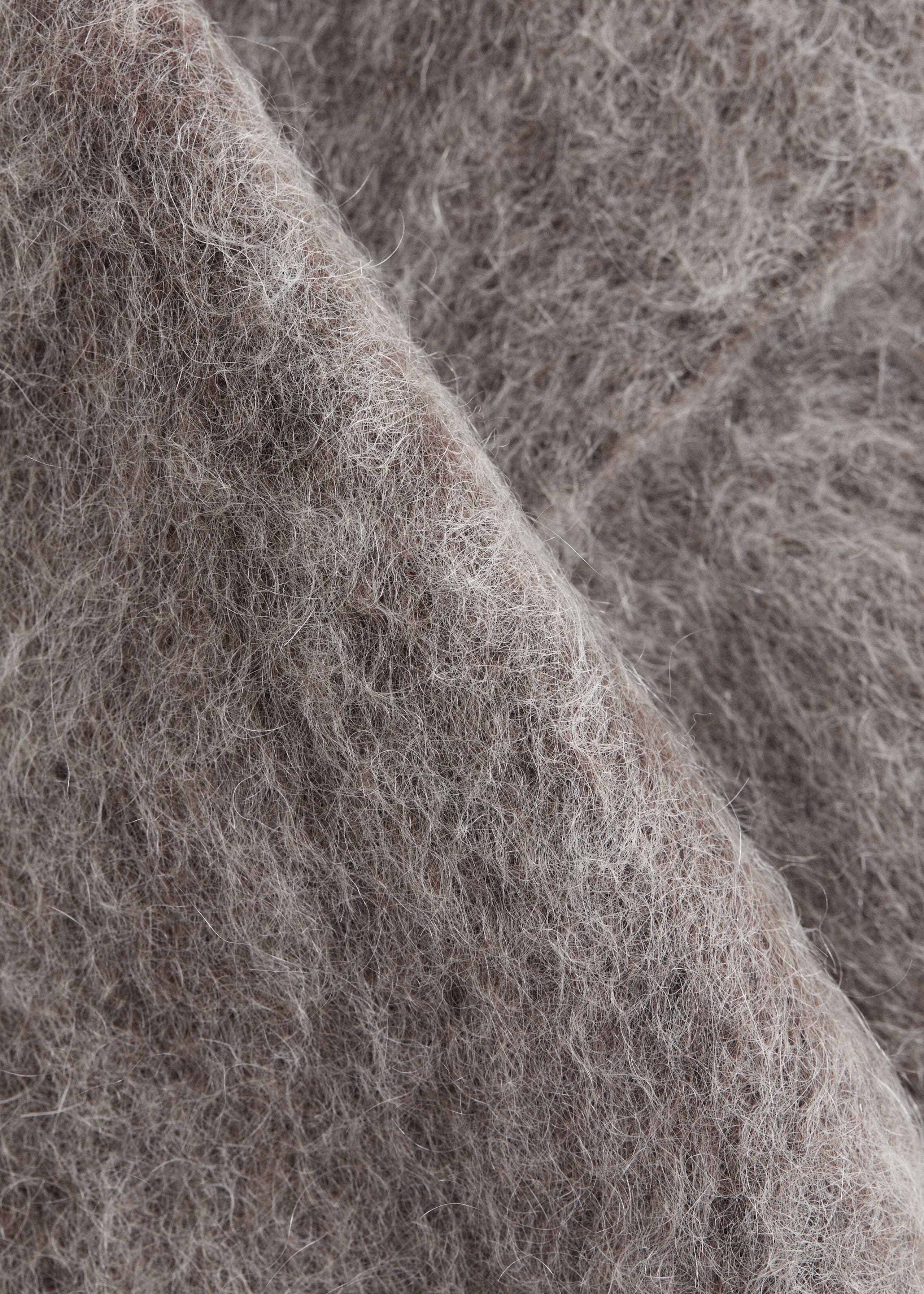 Image of Mohair-Blend Brushed Triangle Scarf