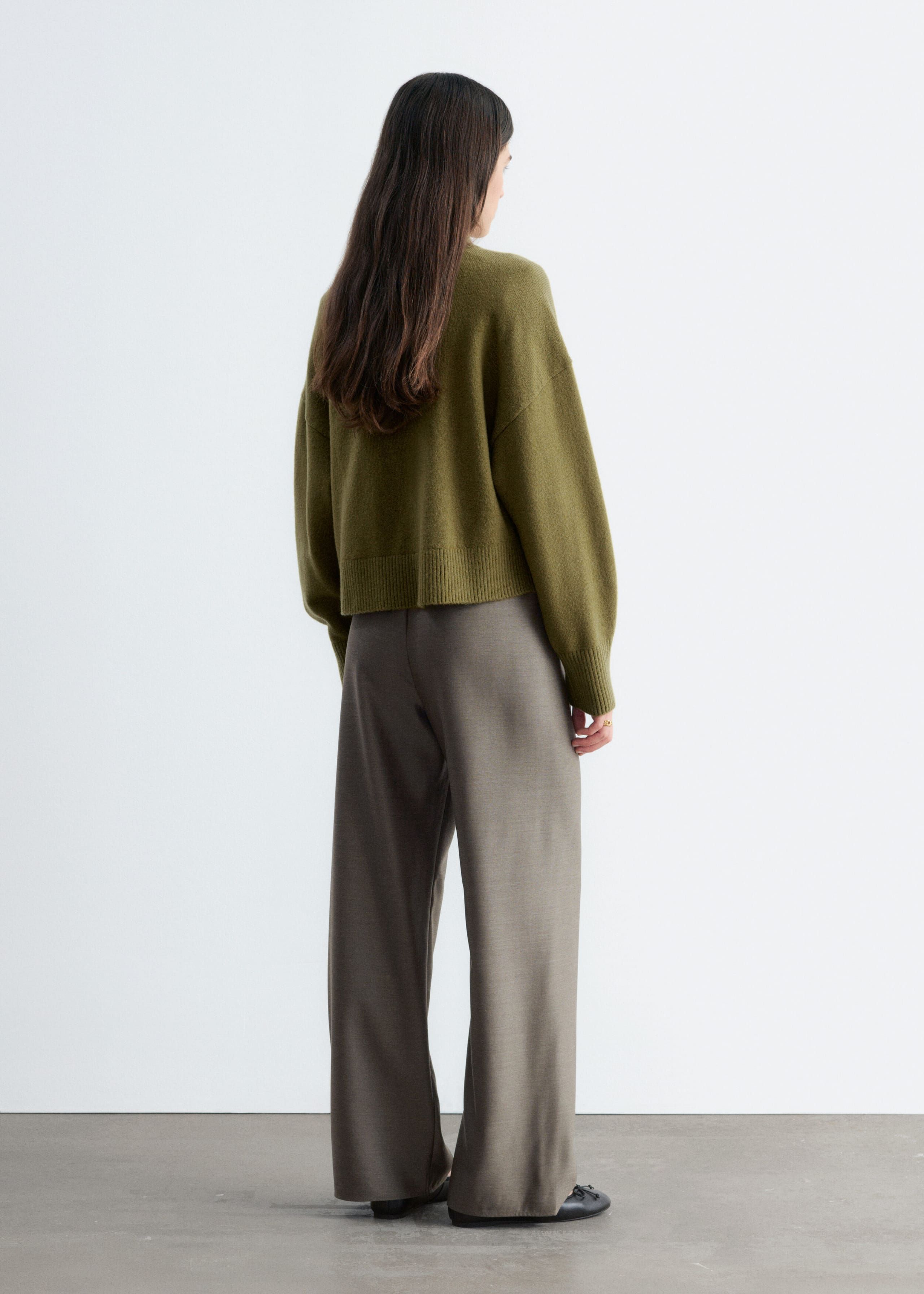 Pull-On Wool Trousers - Dark Mole - Lookbook